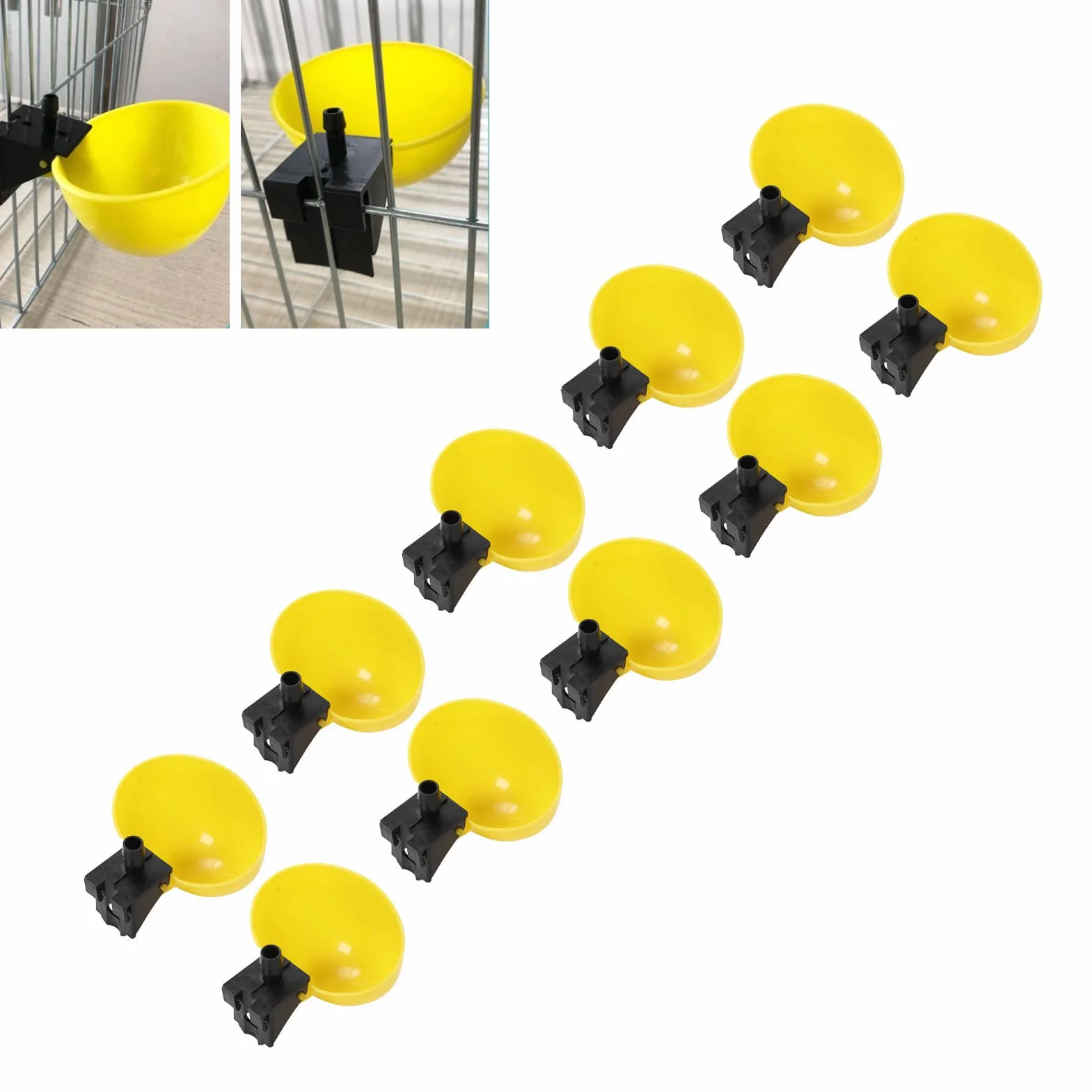 Bol à abreuvoir pour oiseaux 10 pièces distributeur d'eau automatique grande capacité