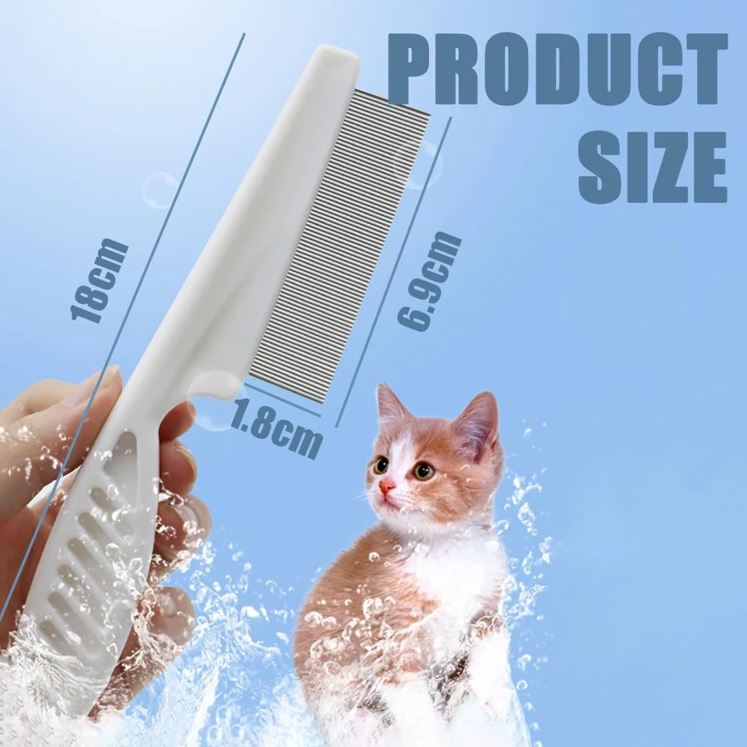 SULIUDAJI 3 Pièces Peigne Pour Chien Et Chat, Peigne Anti Puces Pour, Idéal Pour Poils Longs Et Courts, Démêle Et Nettoie, Durable Et Ergonomique, Convient À Tous Types De Poils