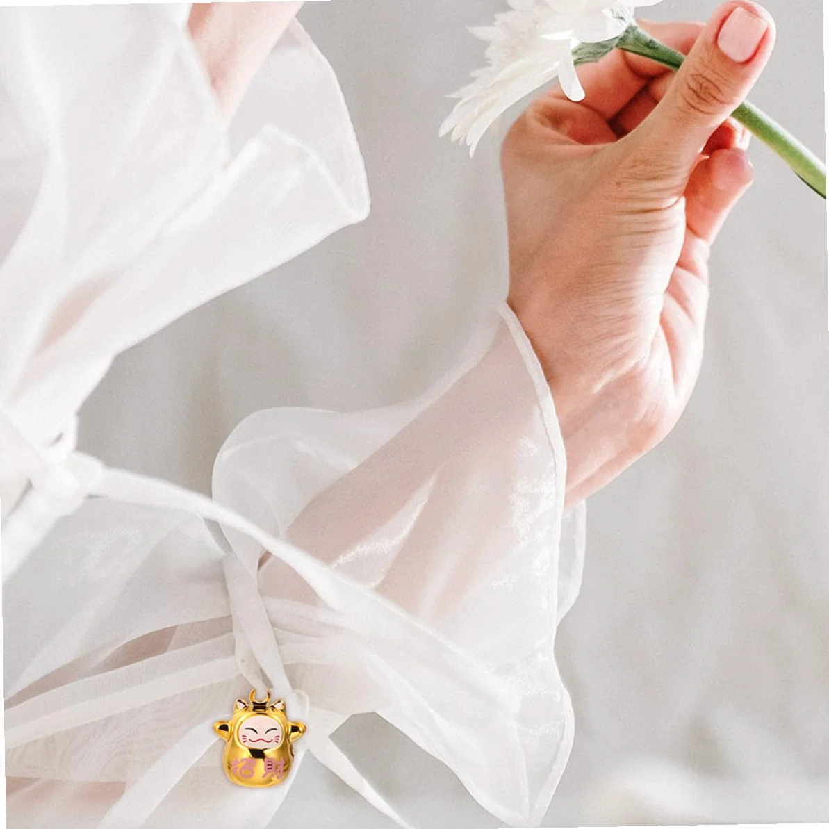Angoily 6 pièces Pendentifs Clochette Chat Cuivre Pour Décoration Suspendue Amulette Lot Accessoires Chat