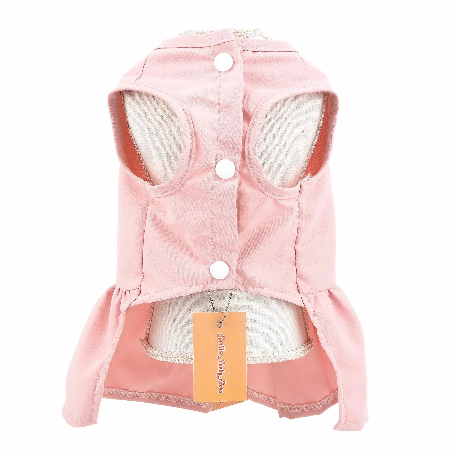 Angel Wing Robe Harnais et Laisse pour Chien et Chat, Robe d'été avec Anneau en D, Jupe pour Chiot, Vêtements Printemps-été pour Yorkshire Chihuahua, Rose, XS