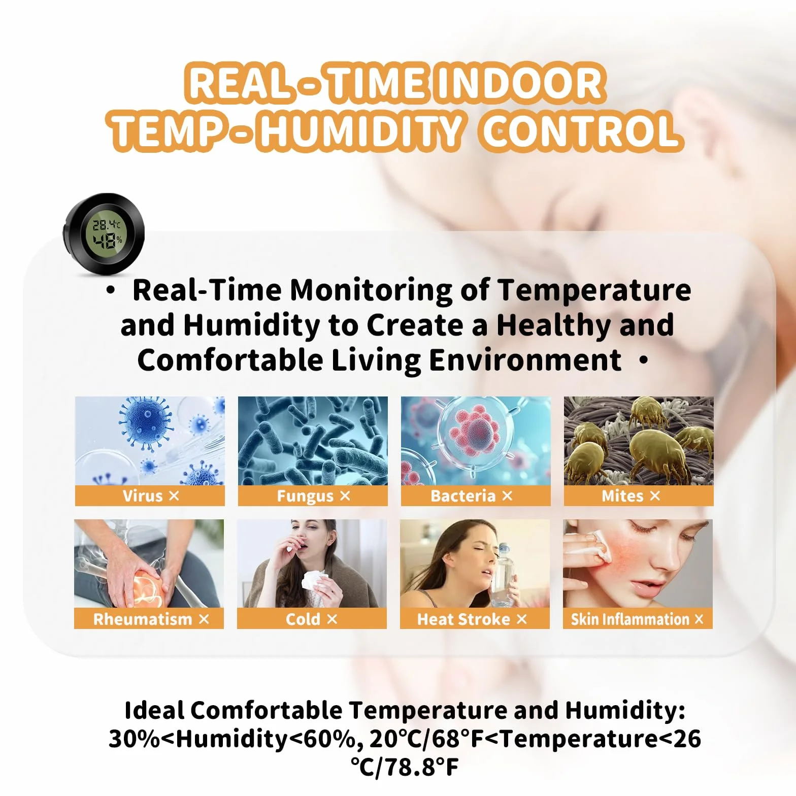 3PCS Hygromètre Numérique Thermomètre Intérieur Thermomètre D'ambiance Moniteur de Température et Humidimètre à Haute Précision Capteur Humidité Température pour Terrasse/Jardin/Maison/Cave