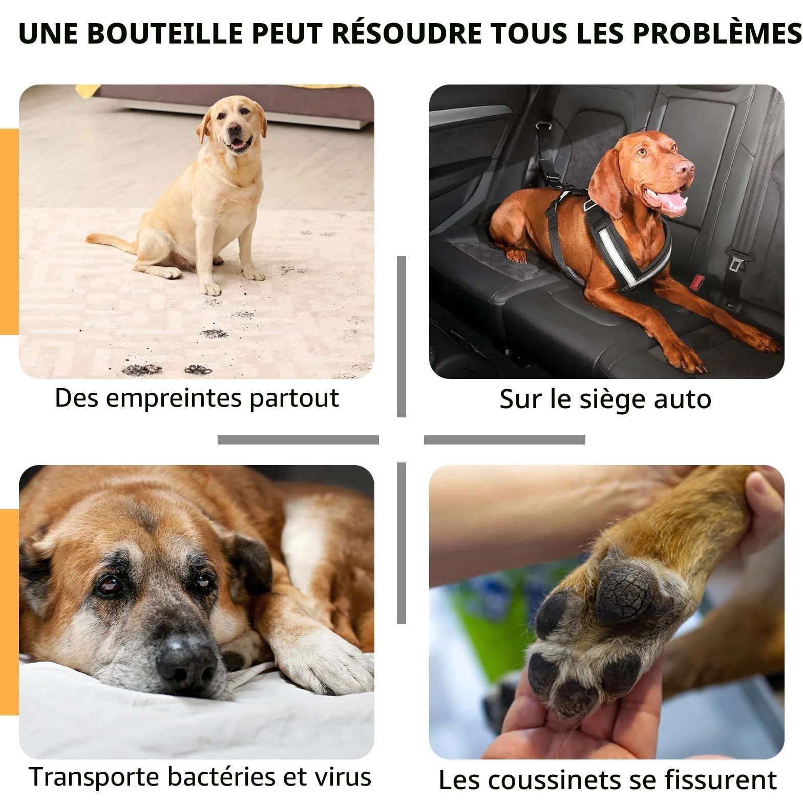 Nettoyeur de Pattes de Chien, shampooing sans Eau avec Brosse en Silicone Souple, Mousse hydratante pour Un Lavage Efficace des Pattes, Nettoyeur de Pattes Facile et Portable pour Chiens, 150 ML