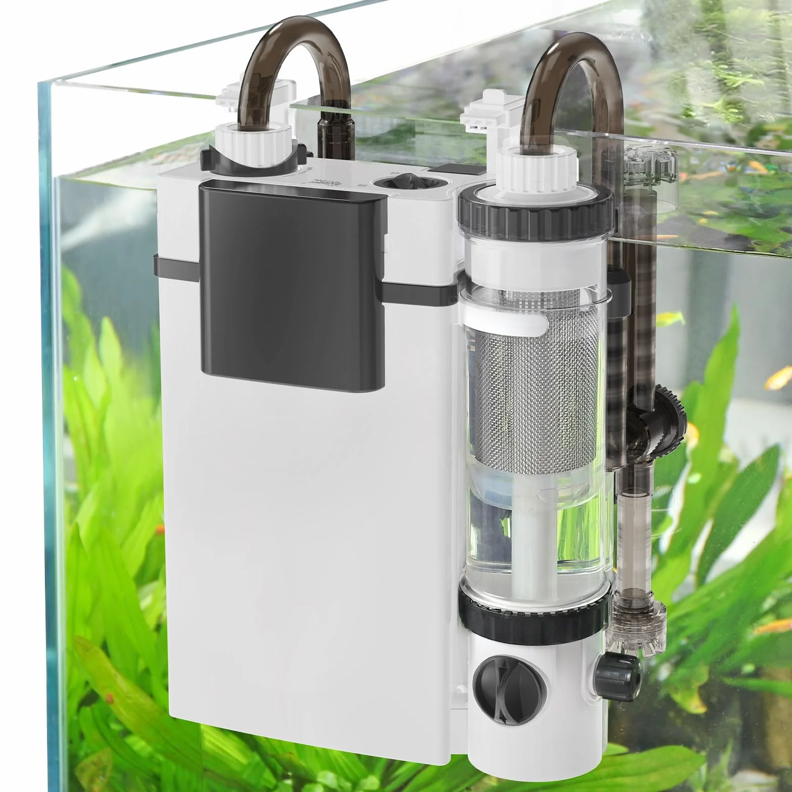 hygger Hang on Back Filtre Silencieux Aquarium 600L/H 8W Débit Eau Réglable 56-113L