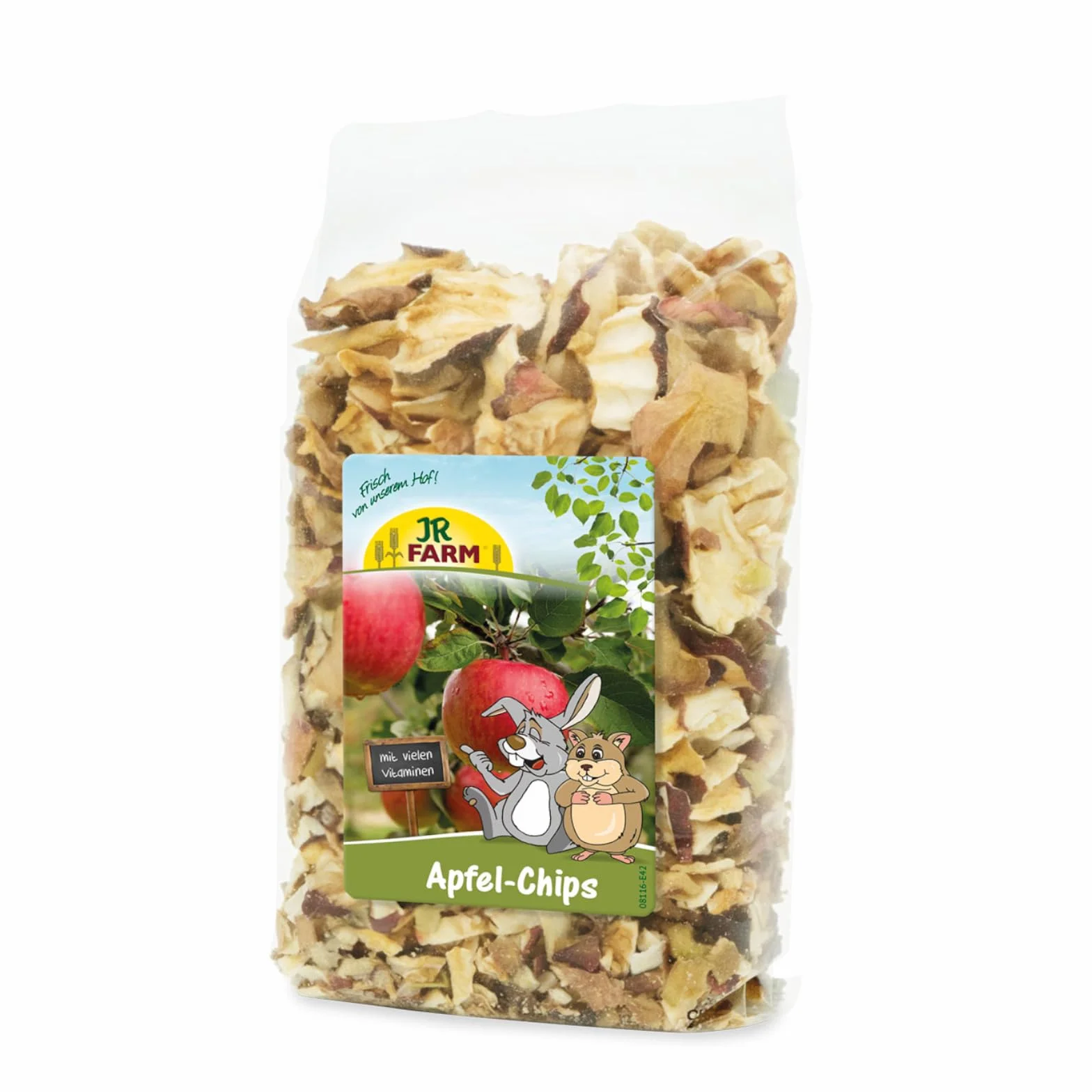 JR Farm Chips de Pomme | Pack Double | 2 x 80 g | Aliment Unique pour rongeurs et Lapins Nains | Faible teneur en matières Grasses | sans conservateurs | Snack récompense