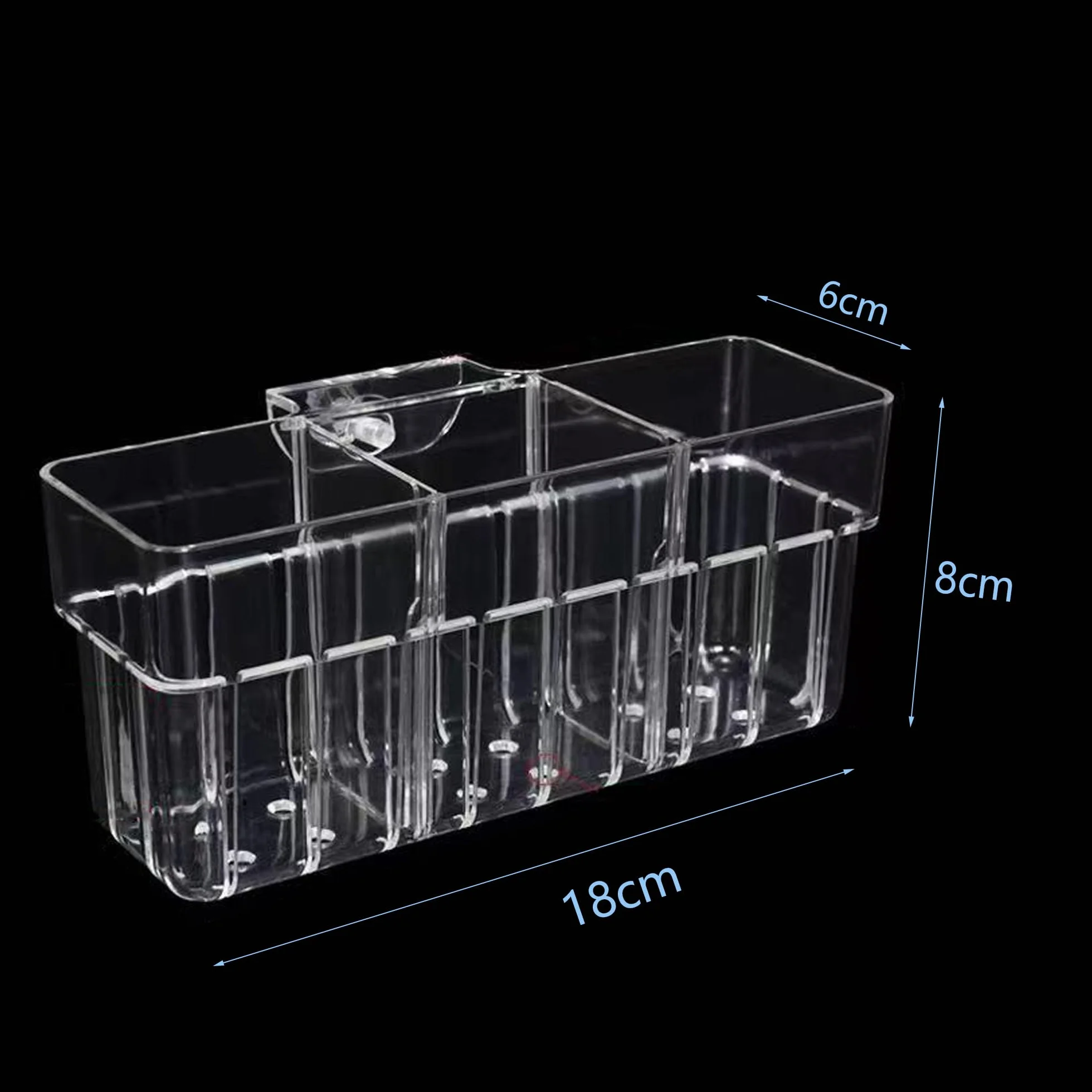 Lot de 2 supports de plantes d'aquarium à 3 cellules, support suspendu pour aquarium, décoration