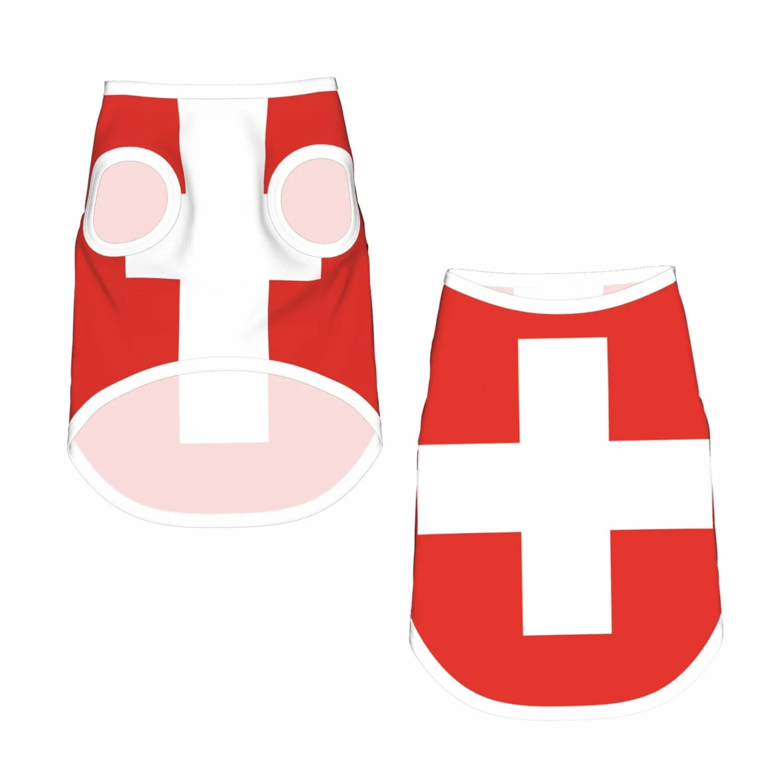 Débardeur chien imprimé drapeau suisse T-shirt respirant sans manches petite moyenne taille