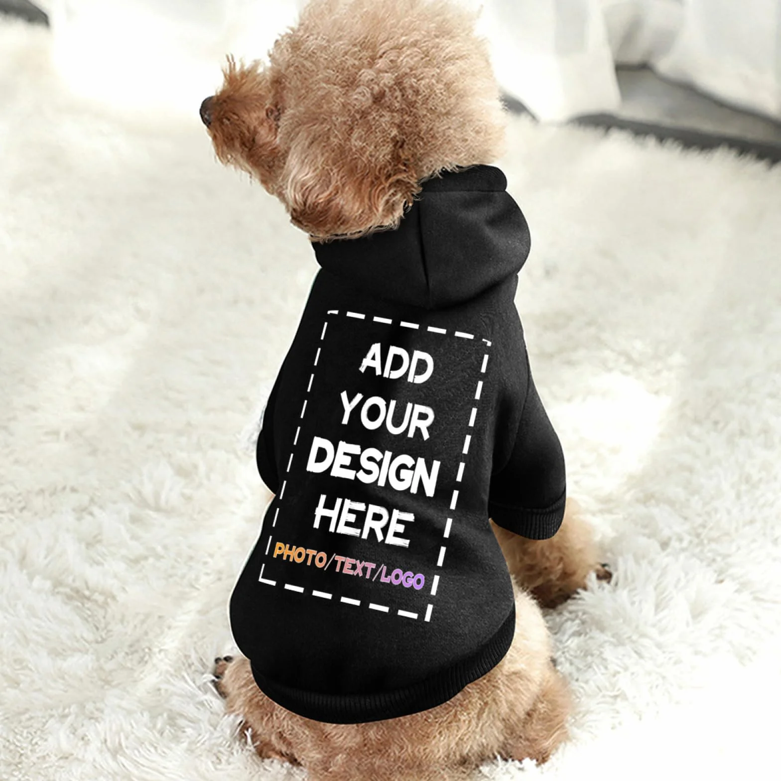 Sweat-Shirt personnalisé pour Chien avec Texte Photo, Pull à Capuche Chiots Chats Cadeaux