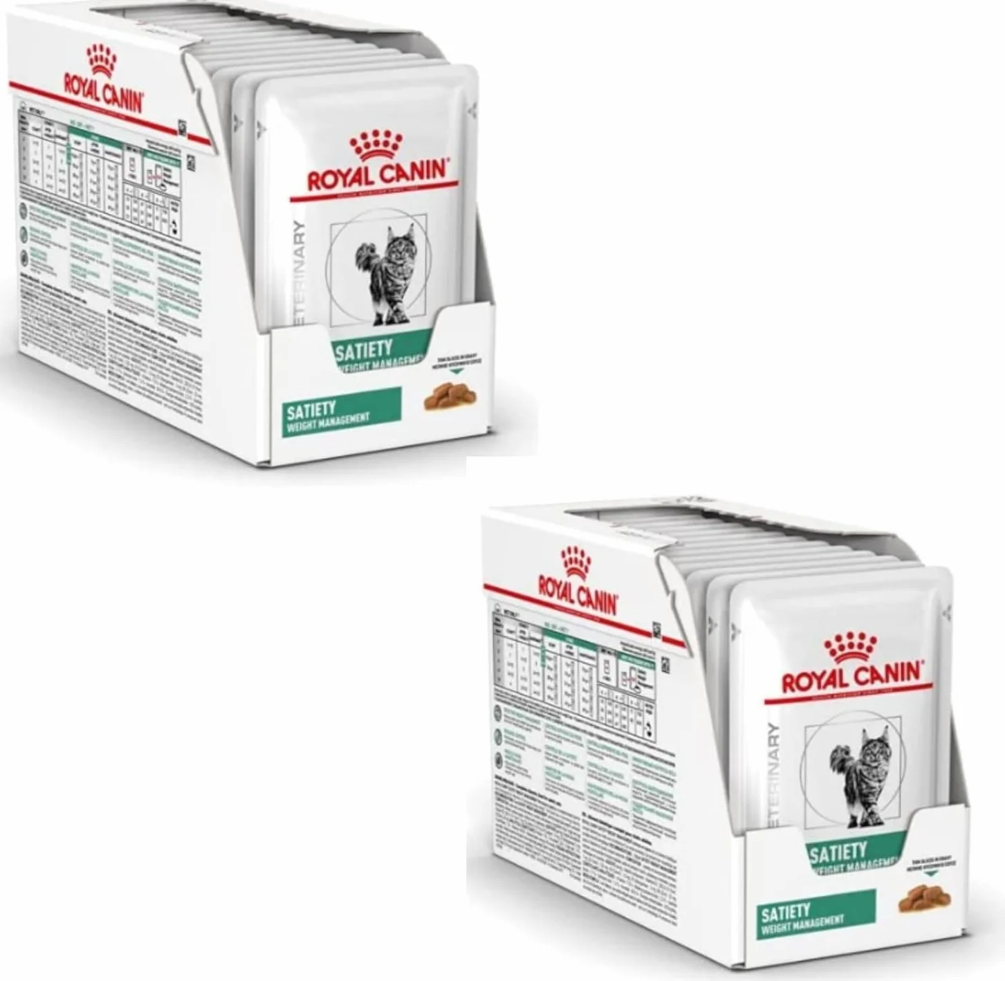 Royal Canin Veterinary Satiety Weight Management 2 x 12 x 85 g Aliment Diététique Complet pour Chats Réduction Surpoids