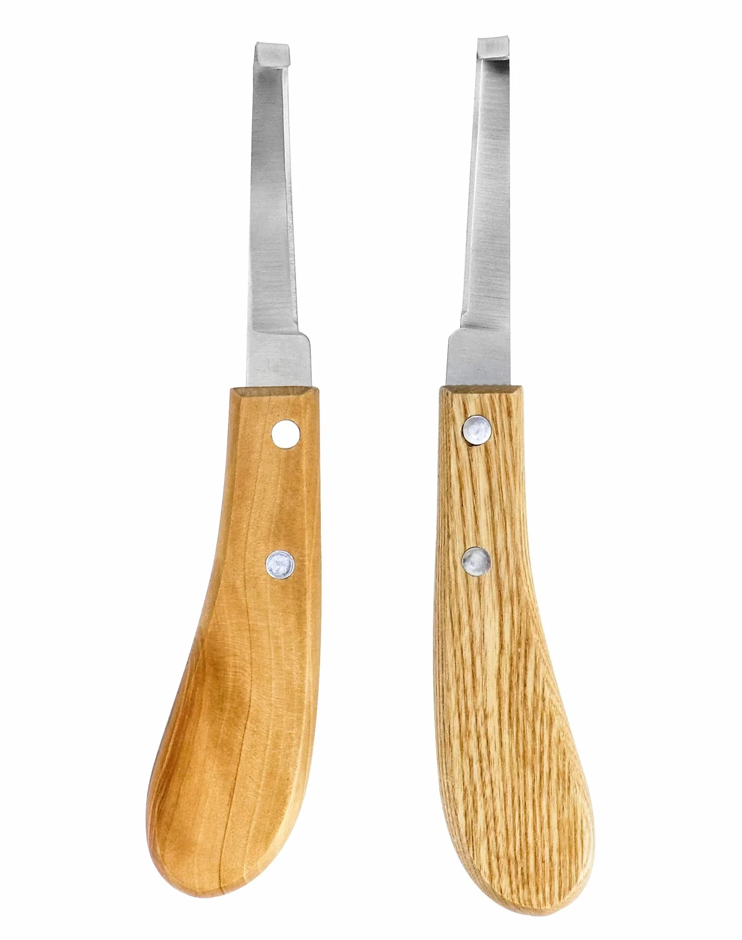 QWORK 2 pièces couteaux à sabots grattoir 21.5 cm droitier gaucher manche ergonomique pour bovins ovins chevaux