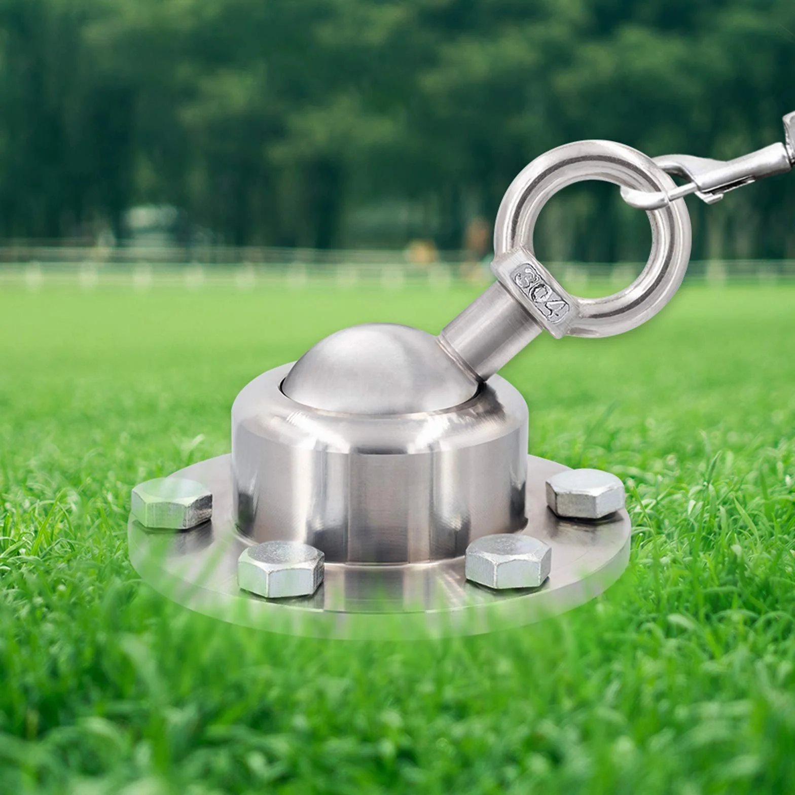 Piquet de pose pour chien à 360 ° - En acier inoxydable robuste - Sans laisse - Ancrage au sol pour chien - Pour extérieur et jardin