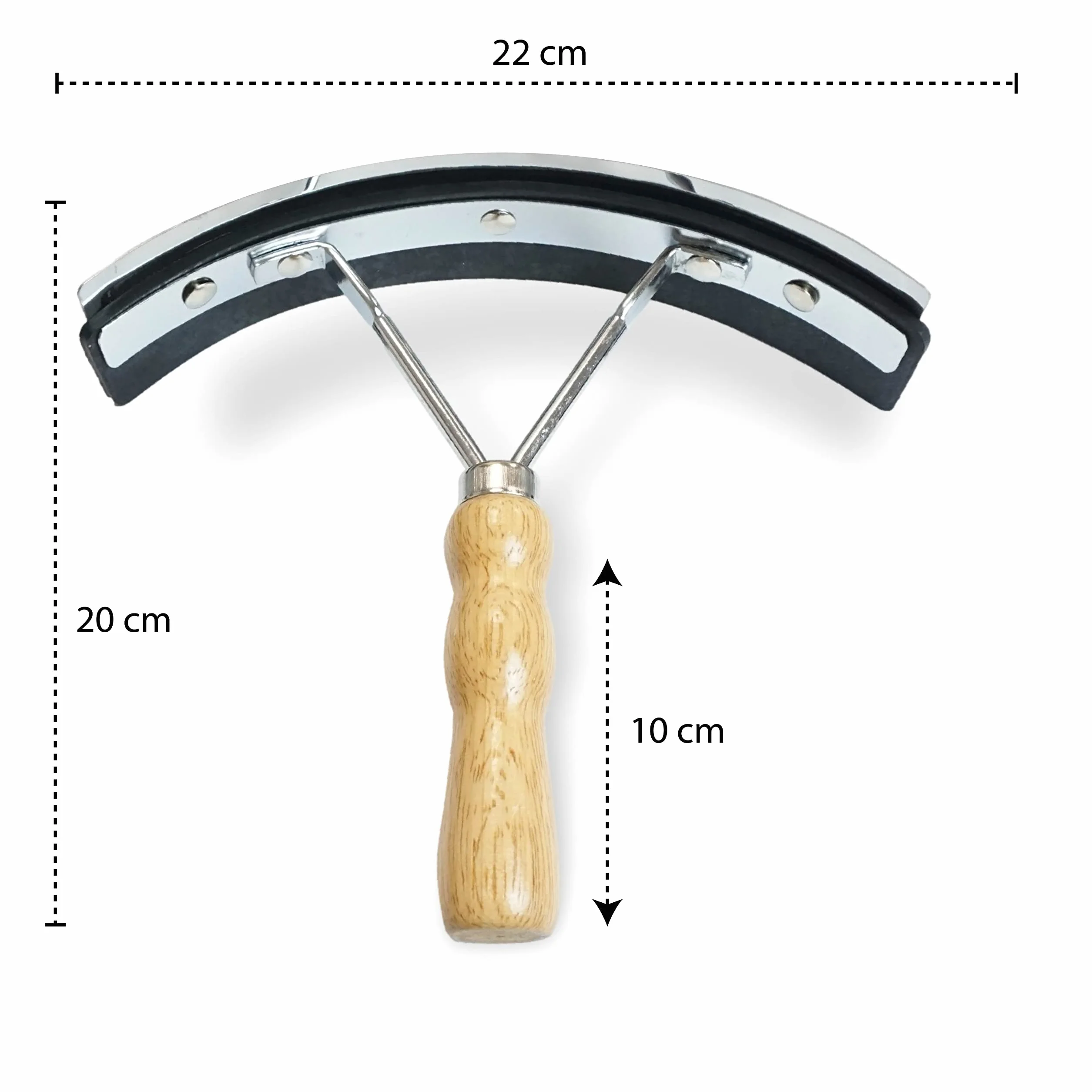 Couteau à souder en Acier Inoxydable avec poignée en Bois pour Cheval et raclette 2 en 1 Pferdelinis