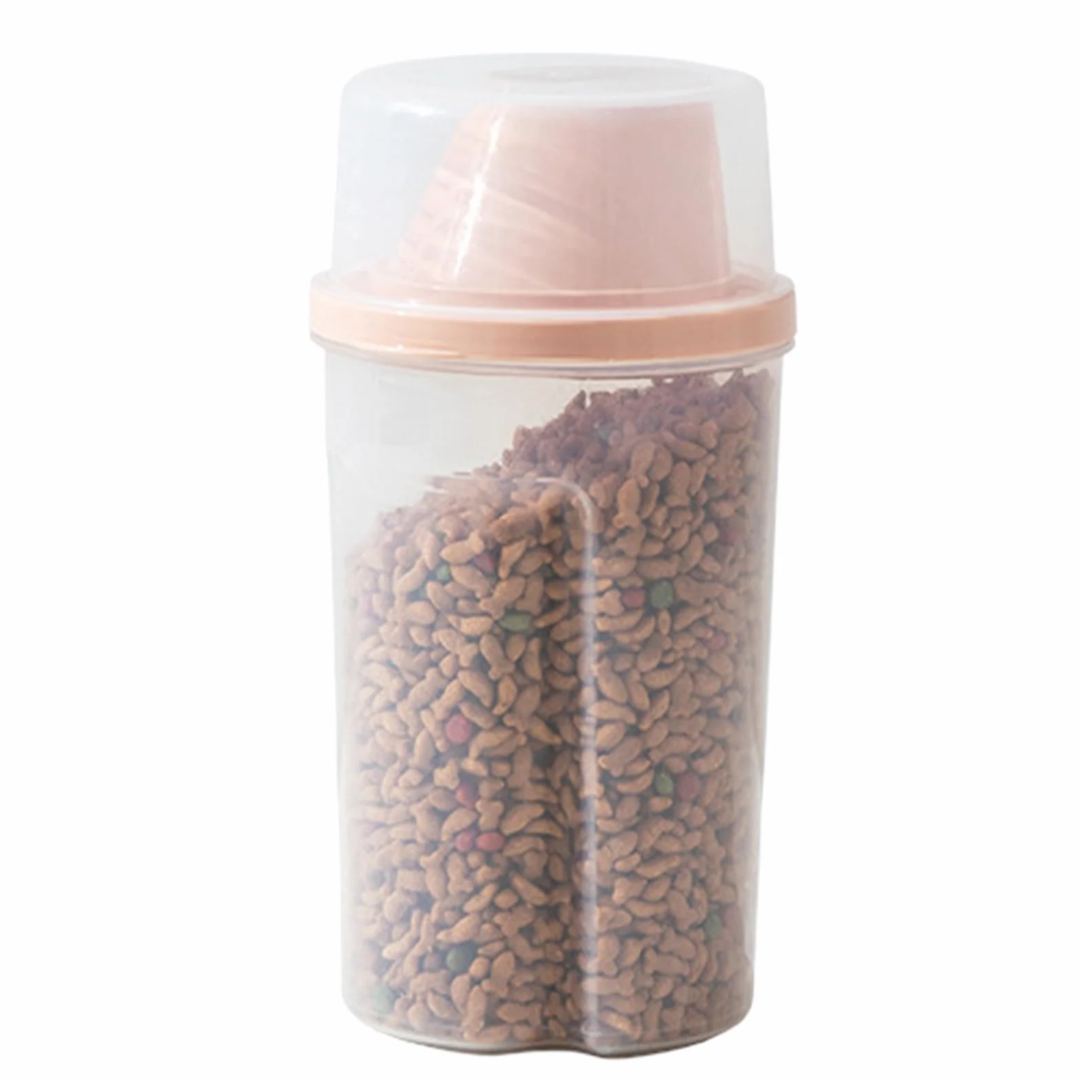 Distributeur De Nourriture Pour Chien – Grande Mangeoire Transparente, Stockage D'alimentation Pour Animaux De Compagnie, Support De Croquettes Sèches, Fourniture De Repas De Voyage, Conception De Pot