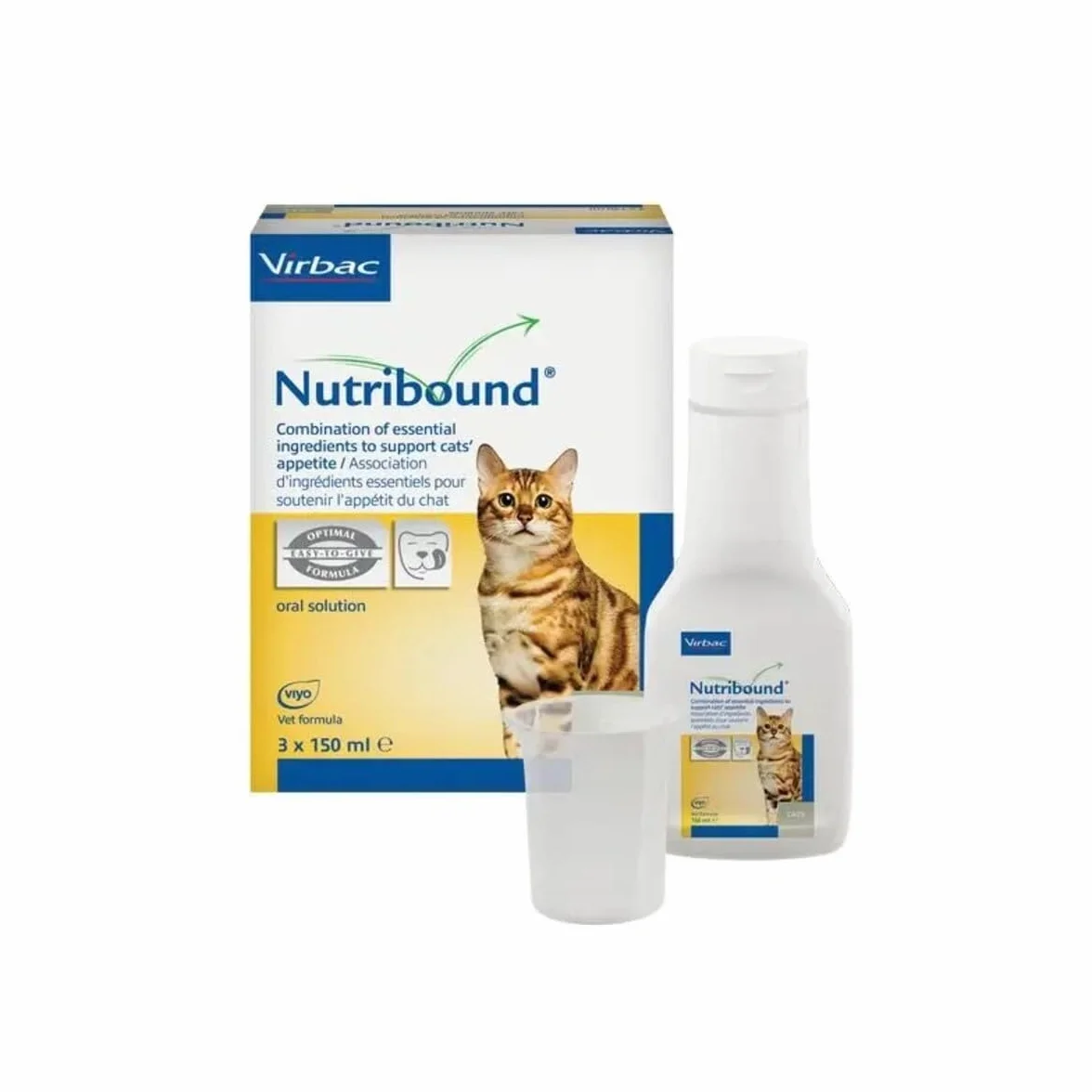 Virbac Nutribound Solution Orale Appétibile pour chat 3 x 150 ml