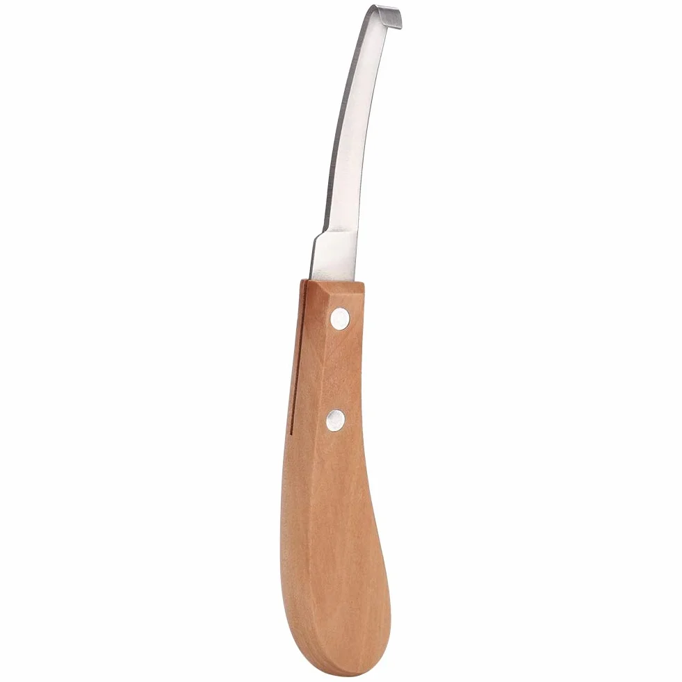 Couteau à Sabot Pointu, Outils de Maréchal-ferrant à Gauche Ou à Droite, Outil de de Couteau à Sabot en Acier Au Carbone pour L'utilisation de Chevaux de Bétail, 8,5 Pouces (Main Droite Droite)