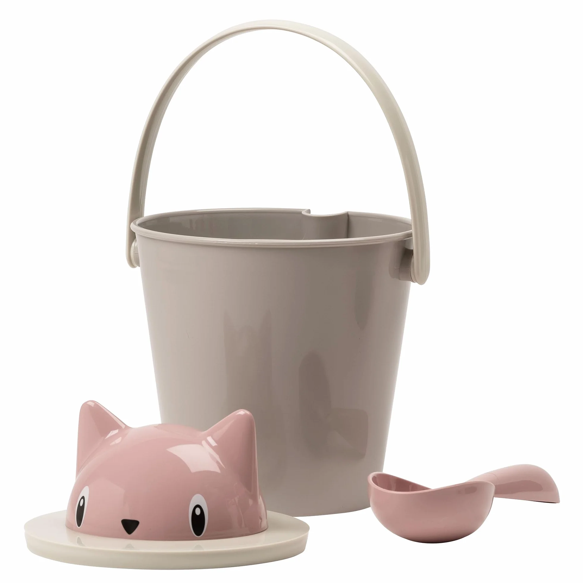 United Pets Crick Seau à Croquettes pour Chats Rose Gris Cuillère Mesure Incluse