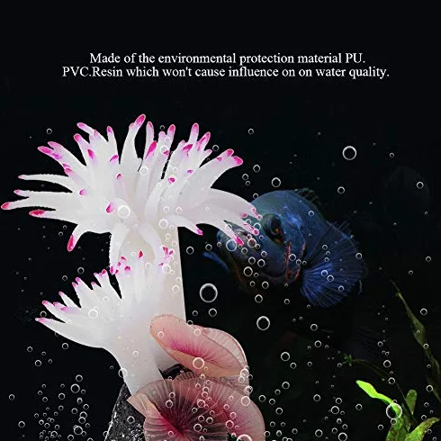 Décorations artificielles Plantes coralliennes pour aquarium Simulation naturelle Corail Blanc