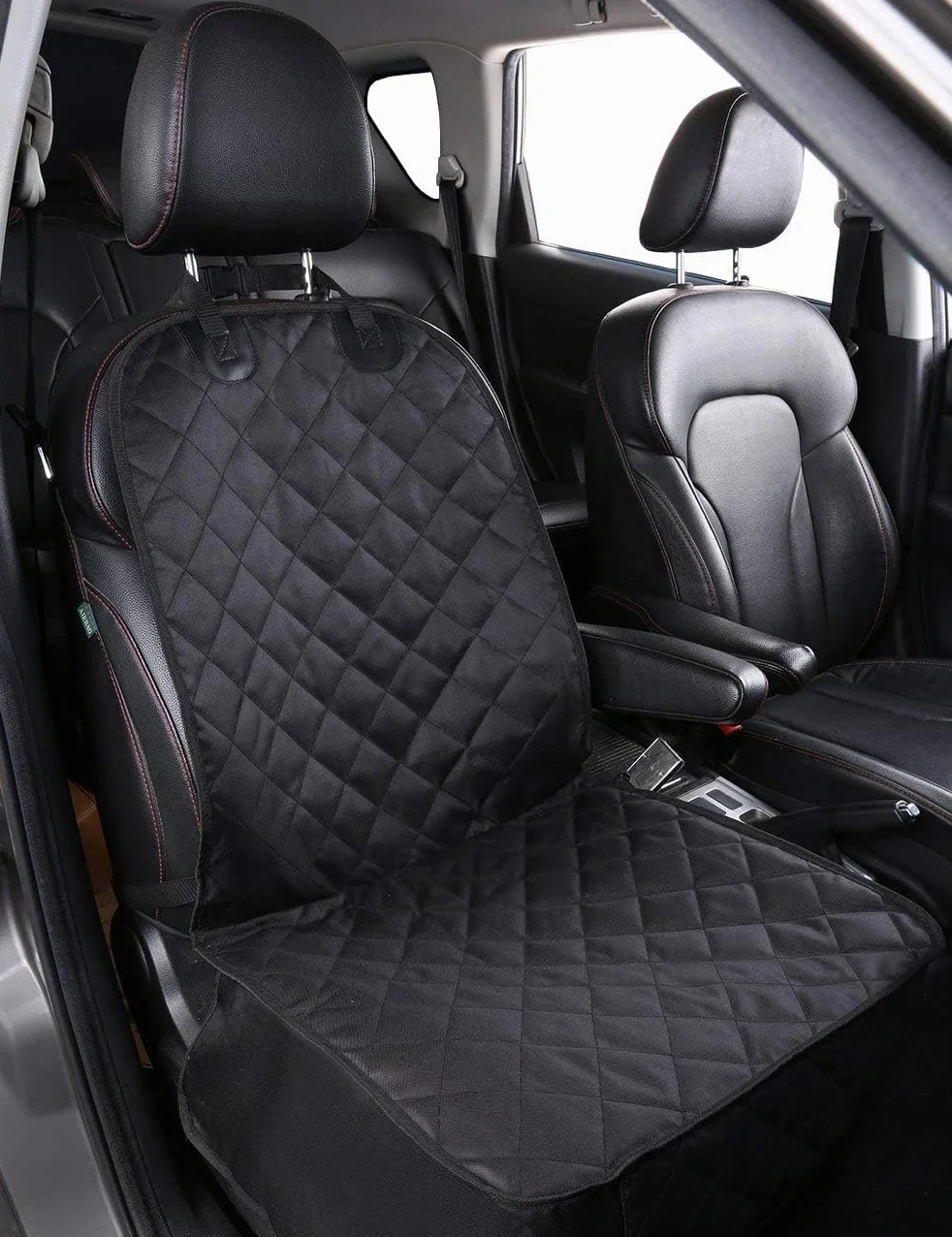 Alfheim Coussin Siège voiture anti usure pour Animaux De Compagnie/Chien, Ancrage Fixe De Caoutchouc Fond Anti-Dérapant Et ceinture De Sécurité, réglable (avant Et séparé Unique Utilisation)