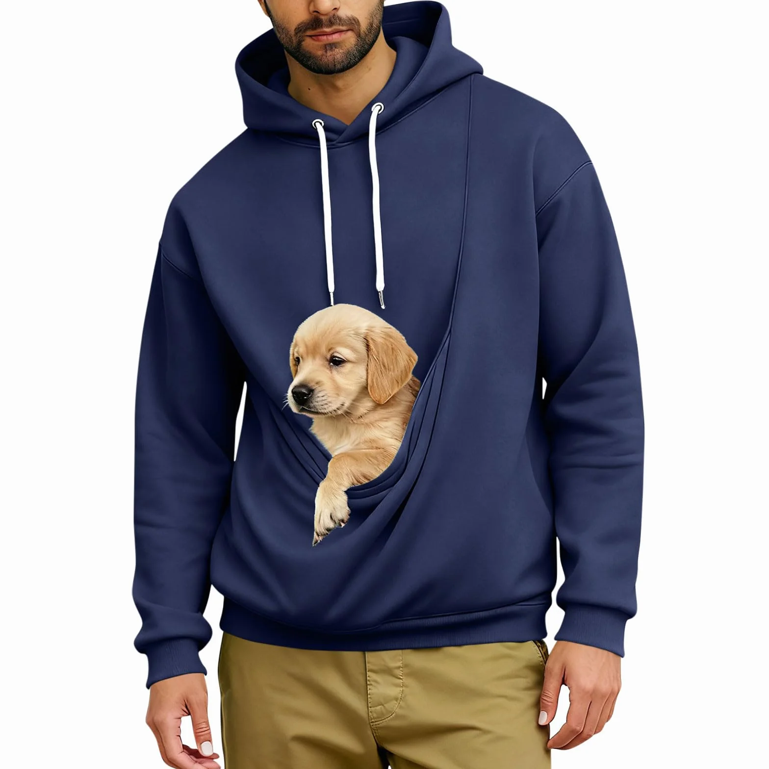 Sweat à capuche de transport homme polaire poche kangourou