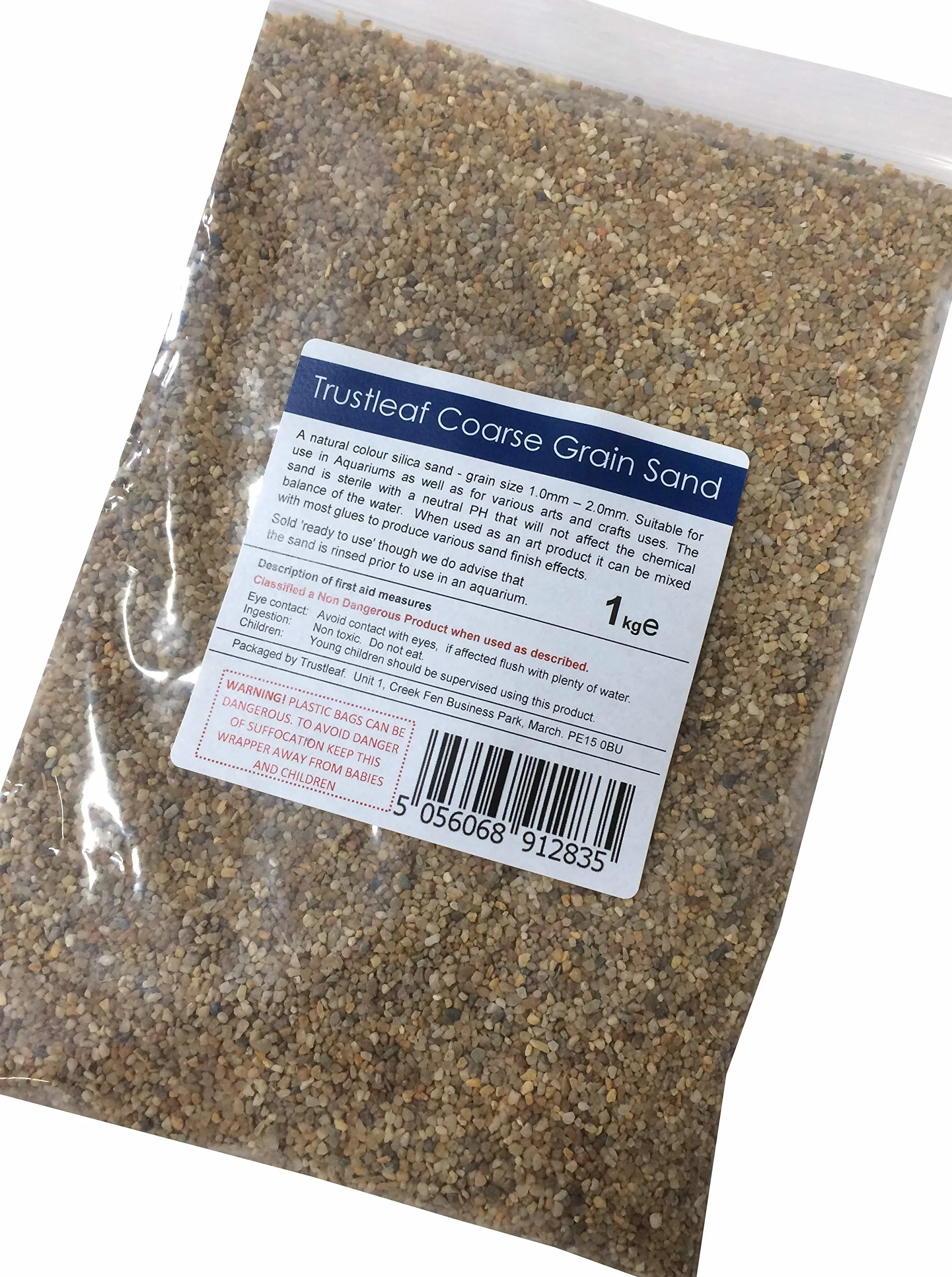 Sable de silice naturel 1 kg Grain grossier 1 mm-2 mm Arts & Crafts Aquariums