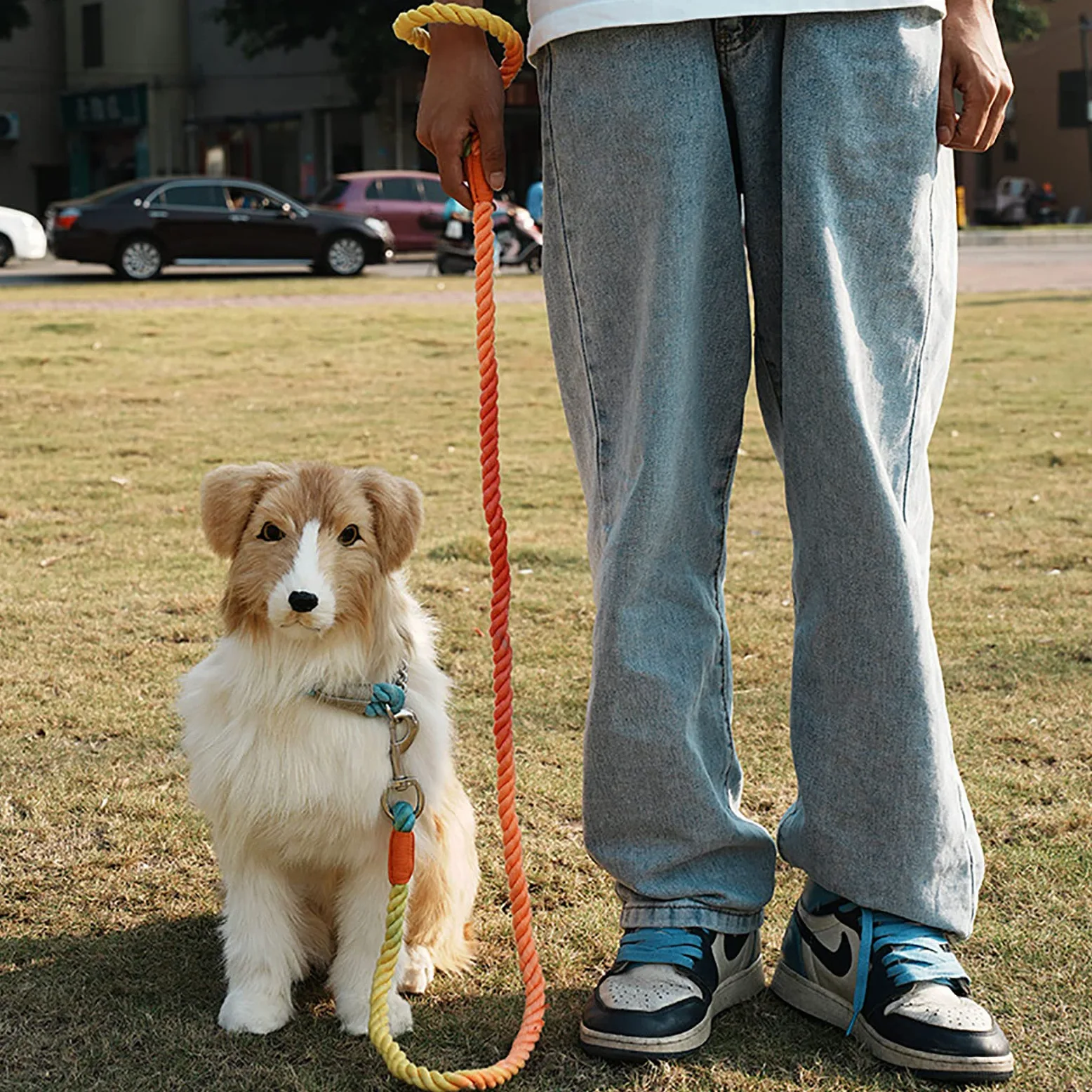 Generic Laisse pour Chien Longue pour Le Contrôle Laisses de Formation pour Grands Chiens Ou Chiens Moyens Corde de Formation Multifonctionnelle