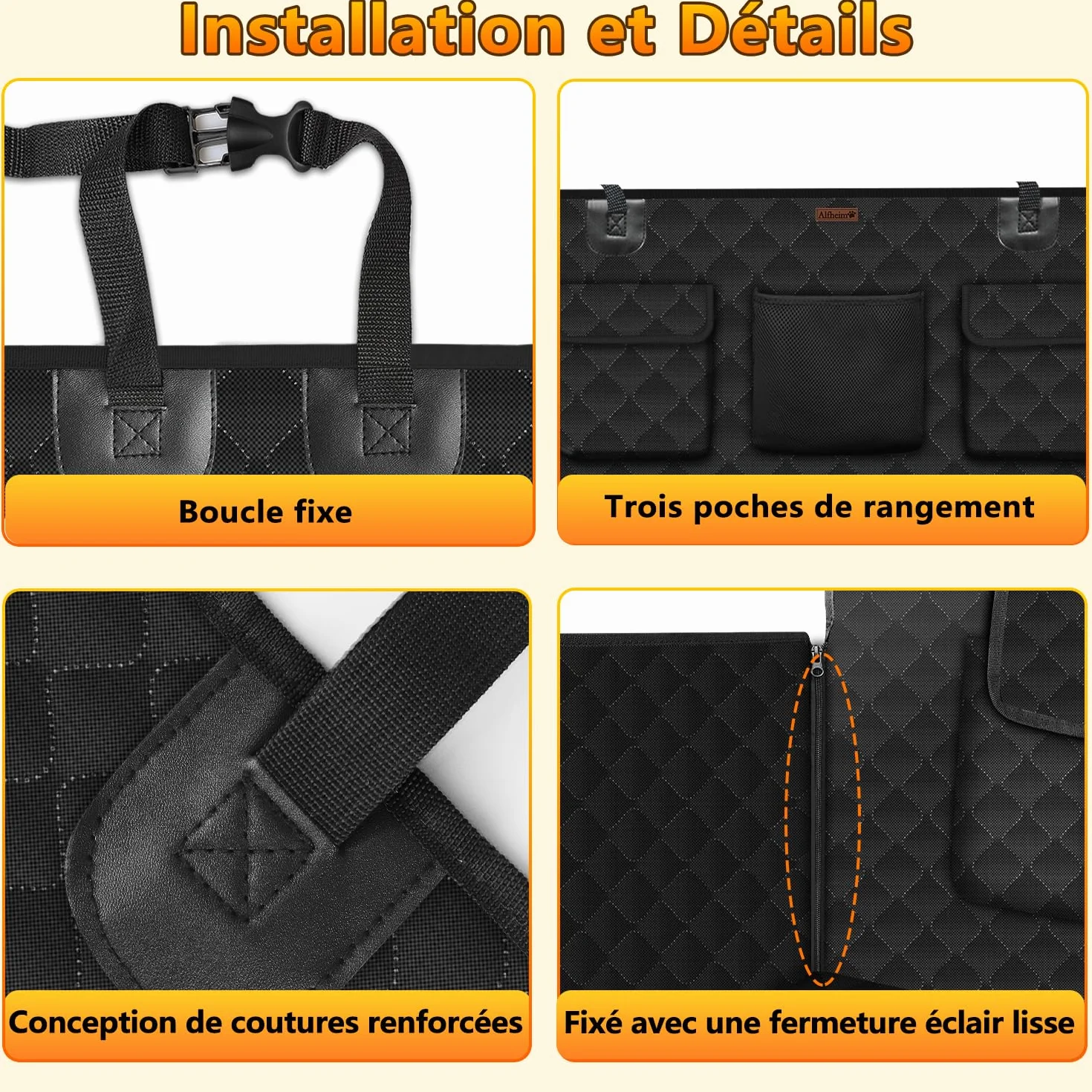 Alfheim Housse de Protection de Coffre de Voiture Imperméable Antidérapante Lavable pour Break SUV