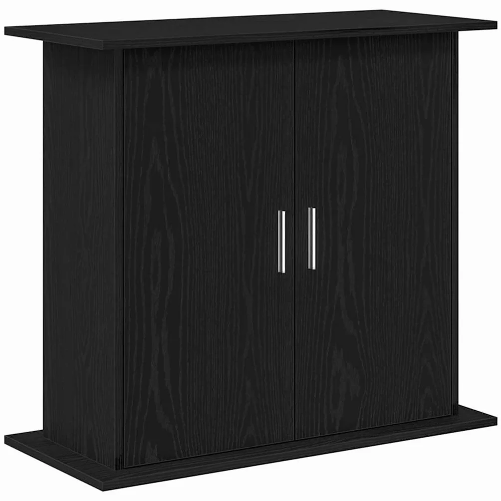 vidaXL Support d'aquarium Chêne Noir 81x36x73 cm Bois d'ingénierie