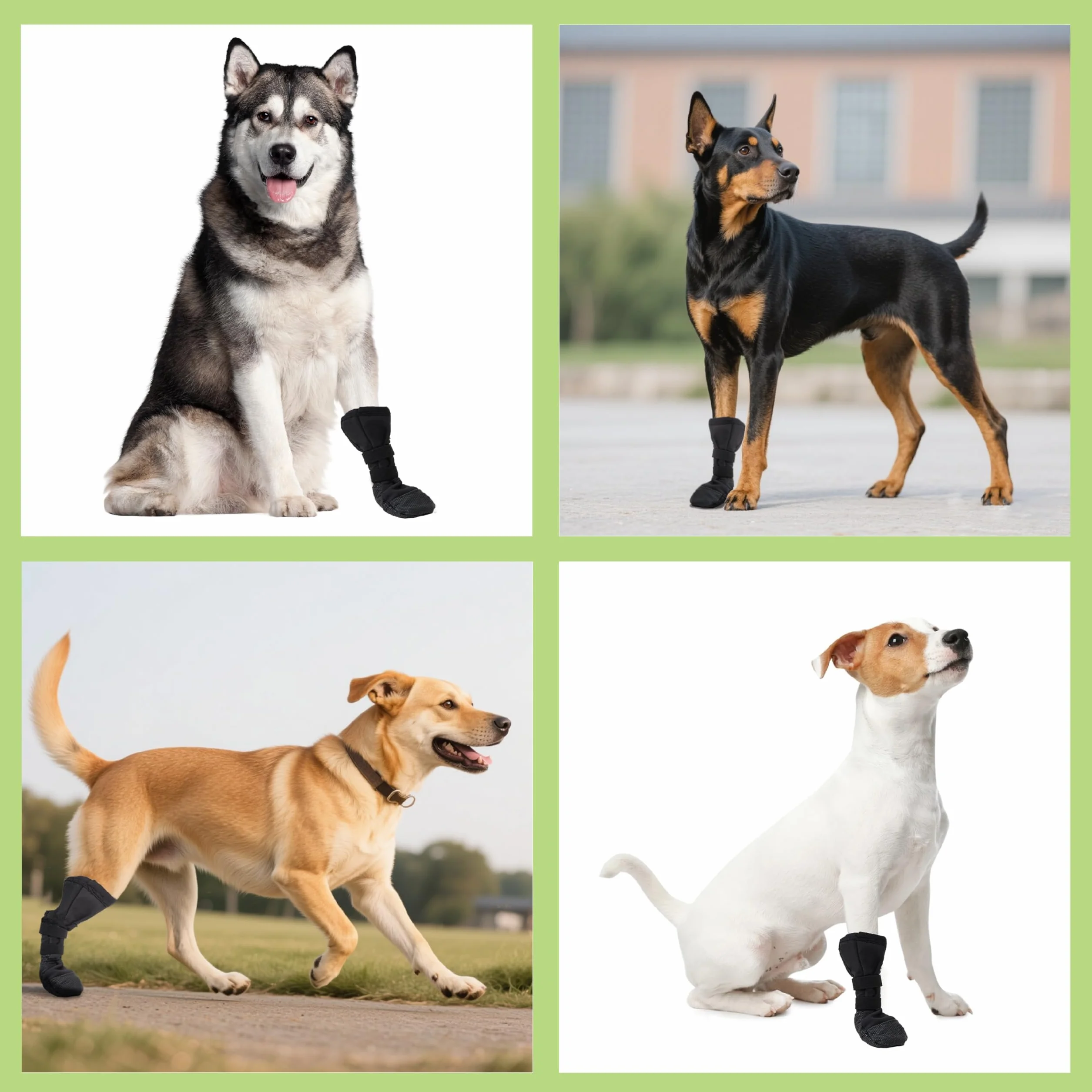 Chaussures Antidérapant pour Chiens en Silicone, 2PC Chaussettes de Protection, Bottes pour Chiens (M)