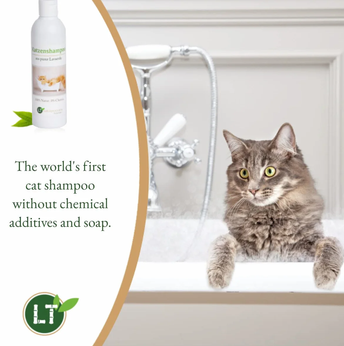 Shampoing pour chat bio hypoallergénique anti-démangeaisons au ghassoul marocain 250 ml
