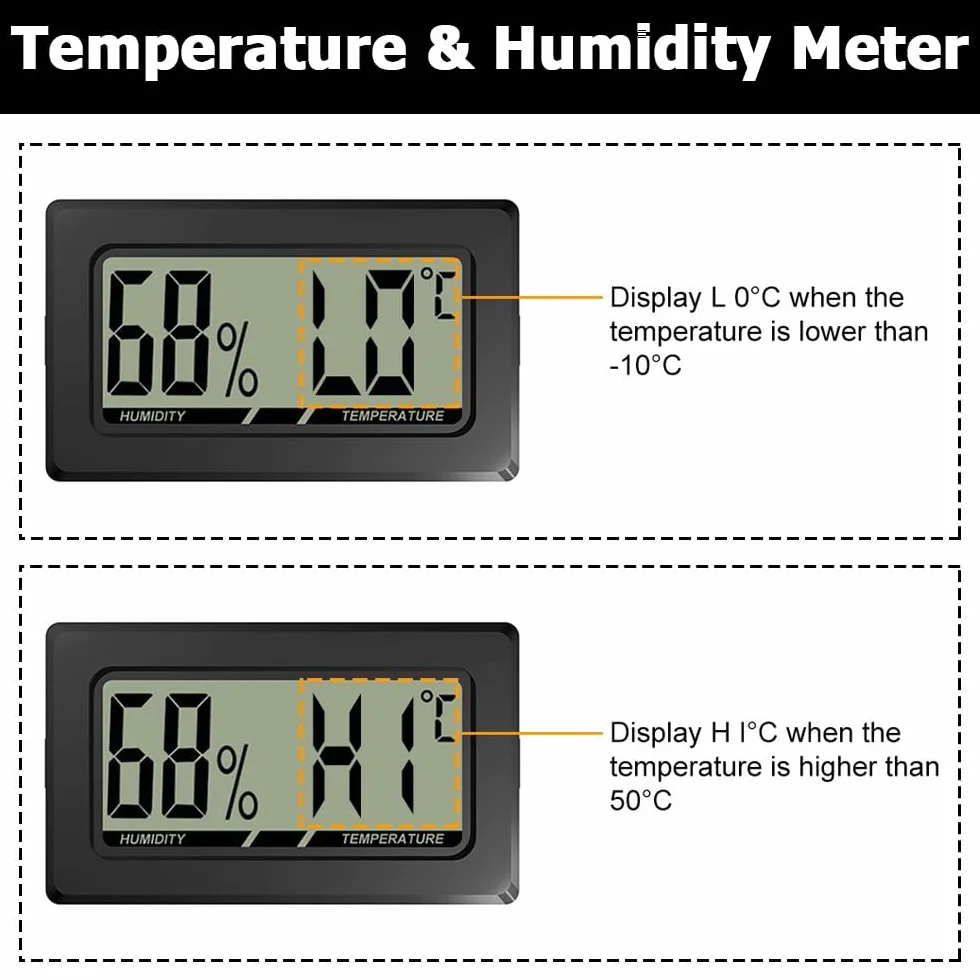 2 Pièces/3 Pièces Thermomètres Hygromètre Intérieur,Moniteur Numérique LCD de Jauge D'humidité Intérieure pour Humidificateurs Réfrigérateur Serre Jardin Cave Placard