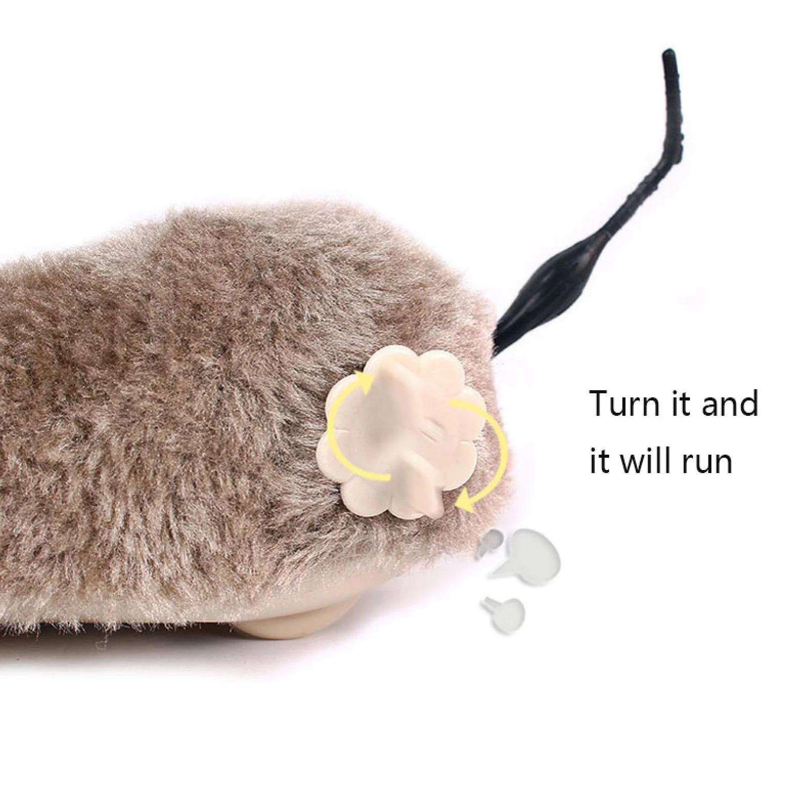 Jouets pour Chats, Jouets for Chat, Souris mécanique à Ressort, Jouet en Peluche, Mouvement, Rat, Chien, interactif for Animaux de Compagnie, 4 pièces