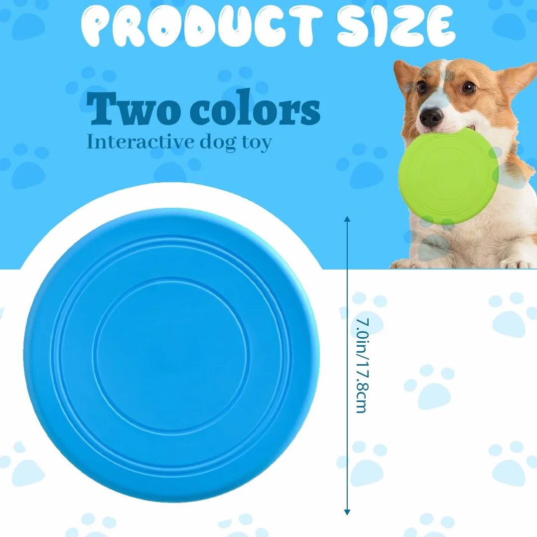 Frisbees pour Chien Disque Volant en Caoutchouc Jouet Interactif pour Grands et Moyens Chiens