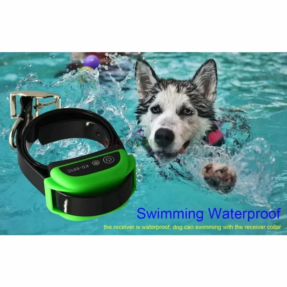 Système de clôture électronique sans fil pour chien, émetteur et récepteur rechargeables 661C-G-1
