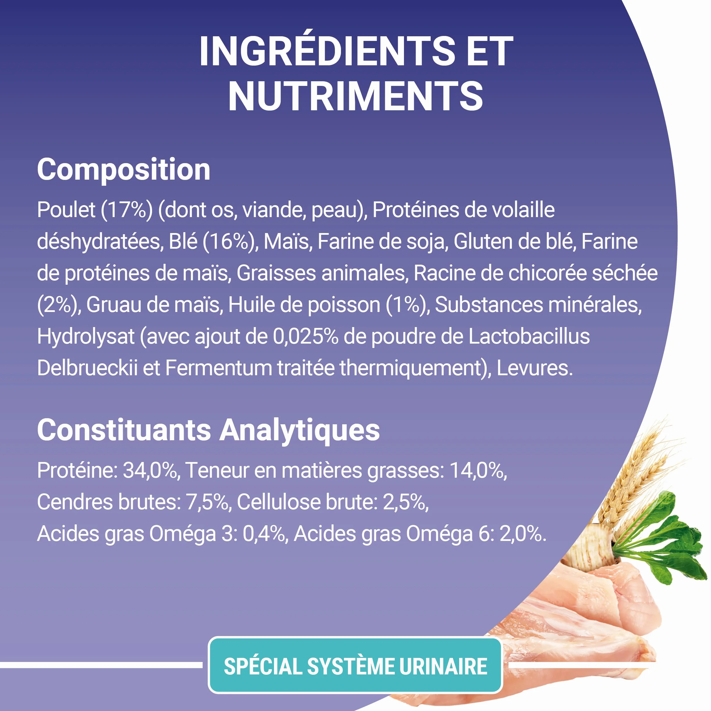 PURINA ONE BIFENSIS Croquettes Chat Adulte Spécial Système Urinaire au Poulet Lot de 10 x 450g