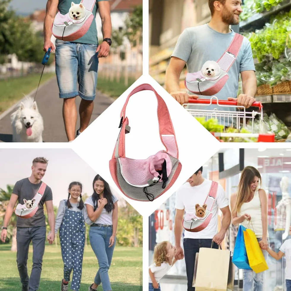 FEimaX Sac de Transport pour Chien, Sac à Bandoulière Mains Libres Petit Animal avec Sangle Réglable