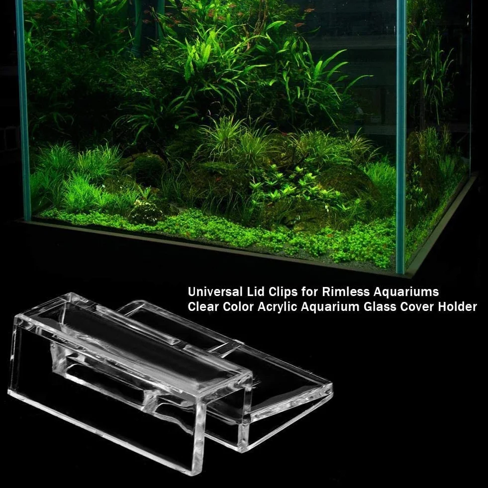 Clips de Couvercle d'Aquarium Acrylique 6mm Lot de 12