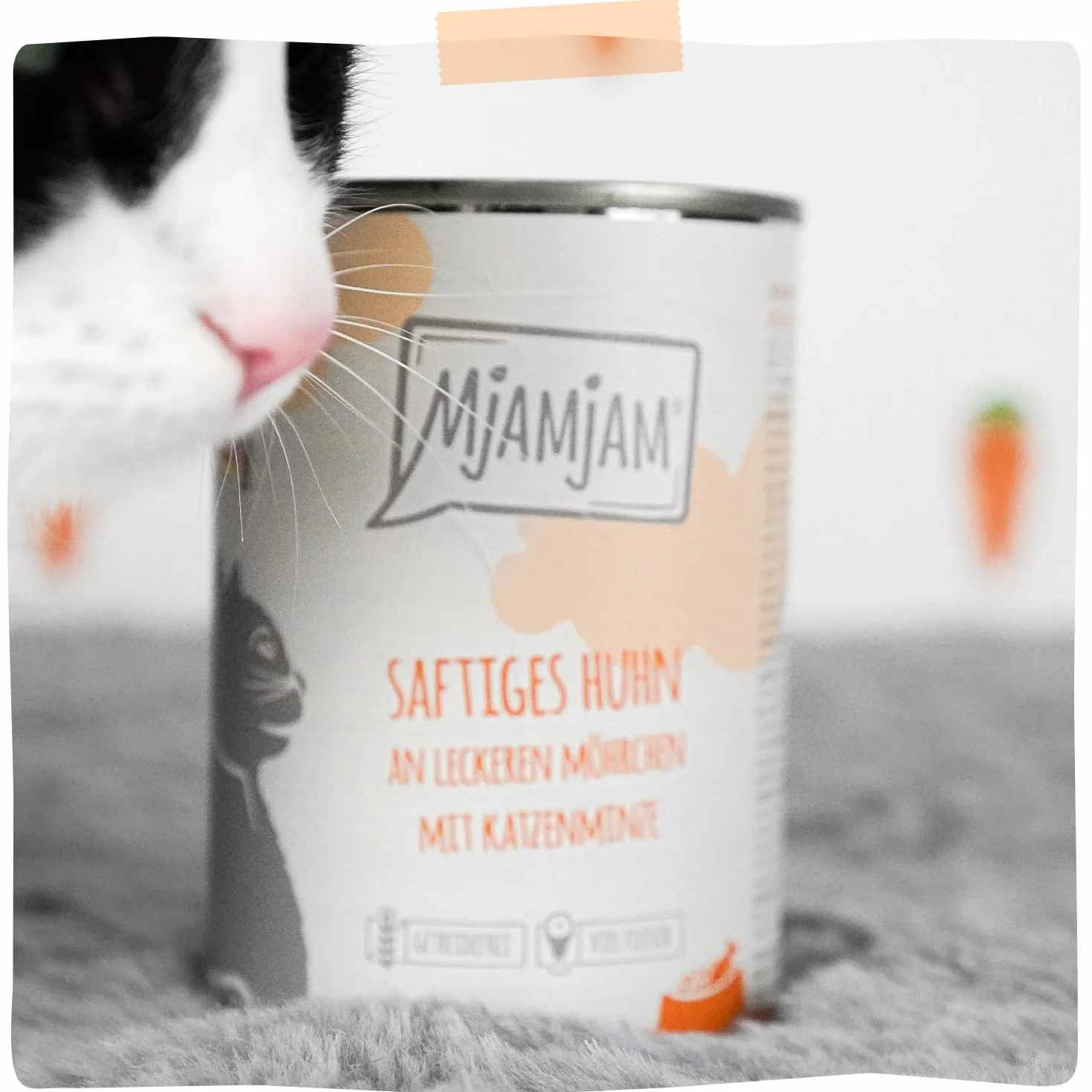 MjAMjAM nourriture humide pour chats poulet carottes 6 x 200 g sans céréales
