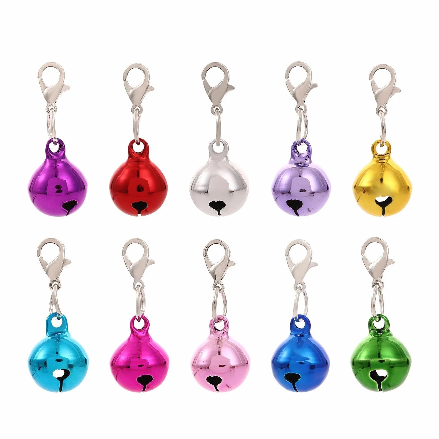 13 Pendentifs de Cloche Colorés pour Animaux de Compagnie, Cloches de Collier, Porte-Clés Décoratifs