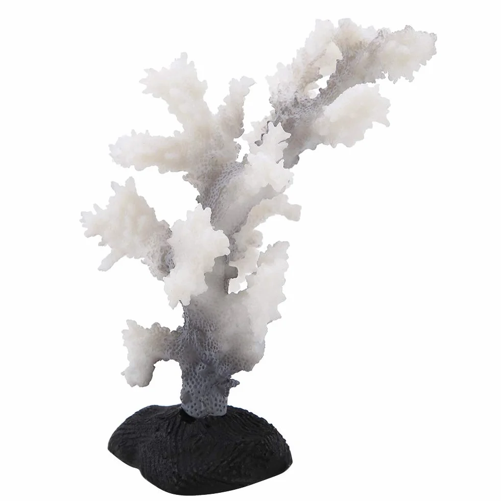 Corail artificiel lumineux anémone en silicone pour aquarium gris