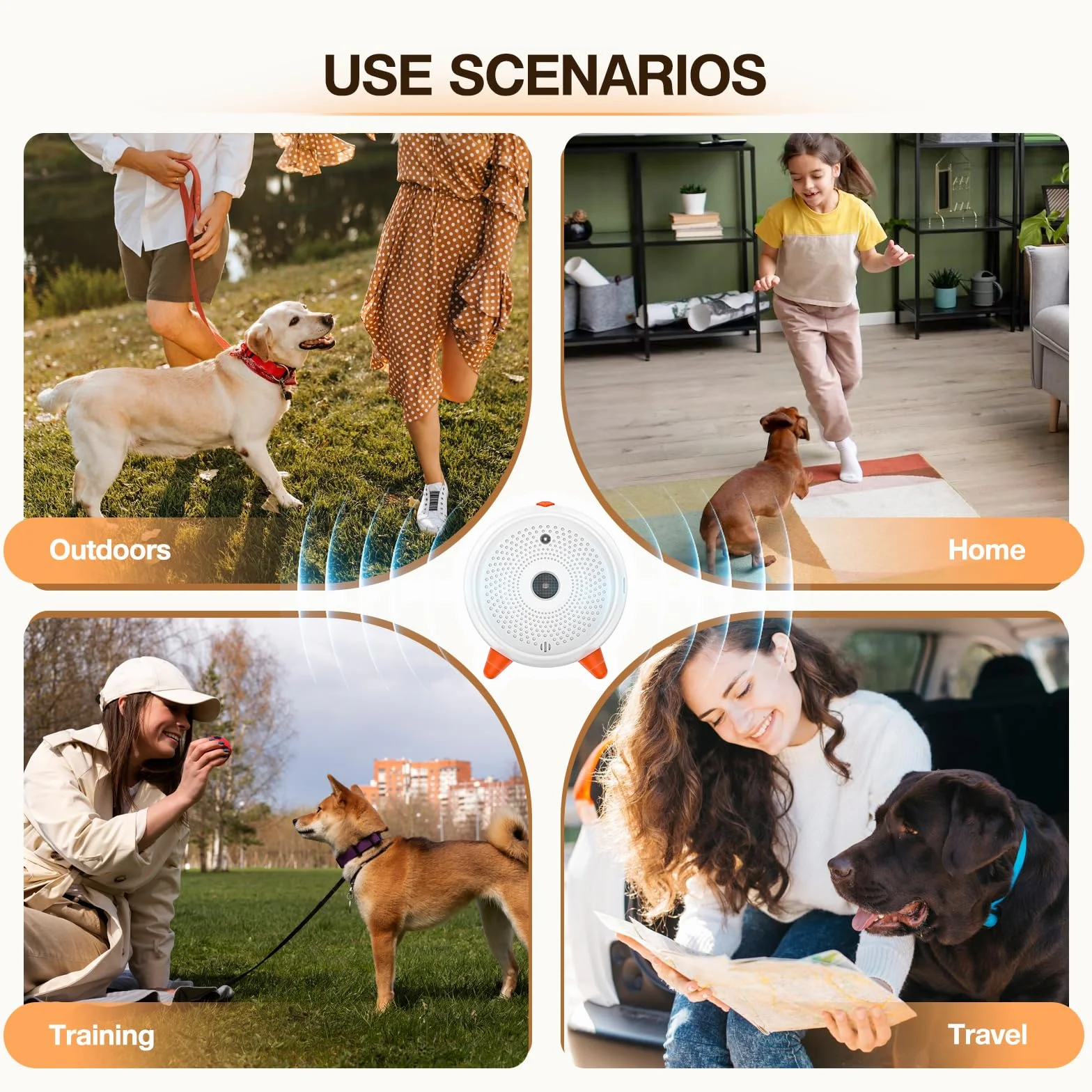 Anti Aboiement Chien Ultrason Automatique Boitier Rechargeable étanche 33ft