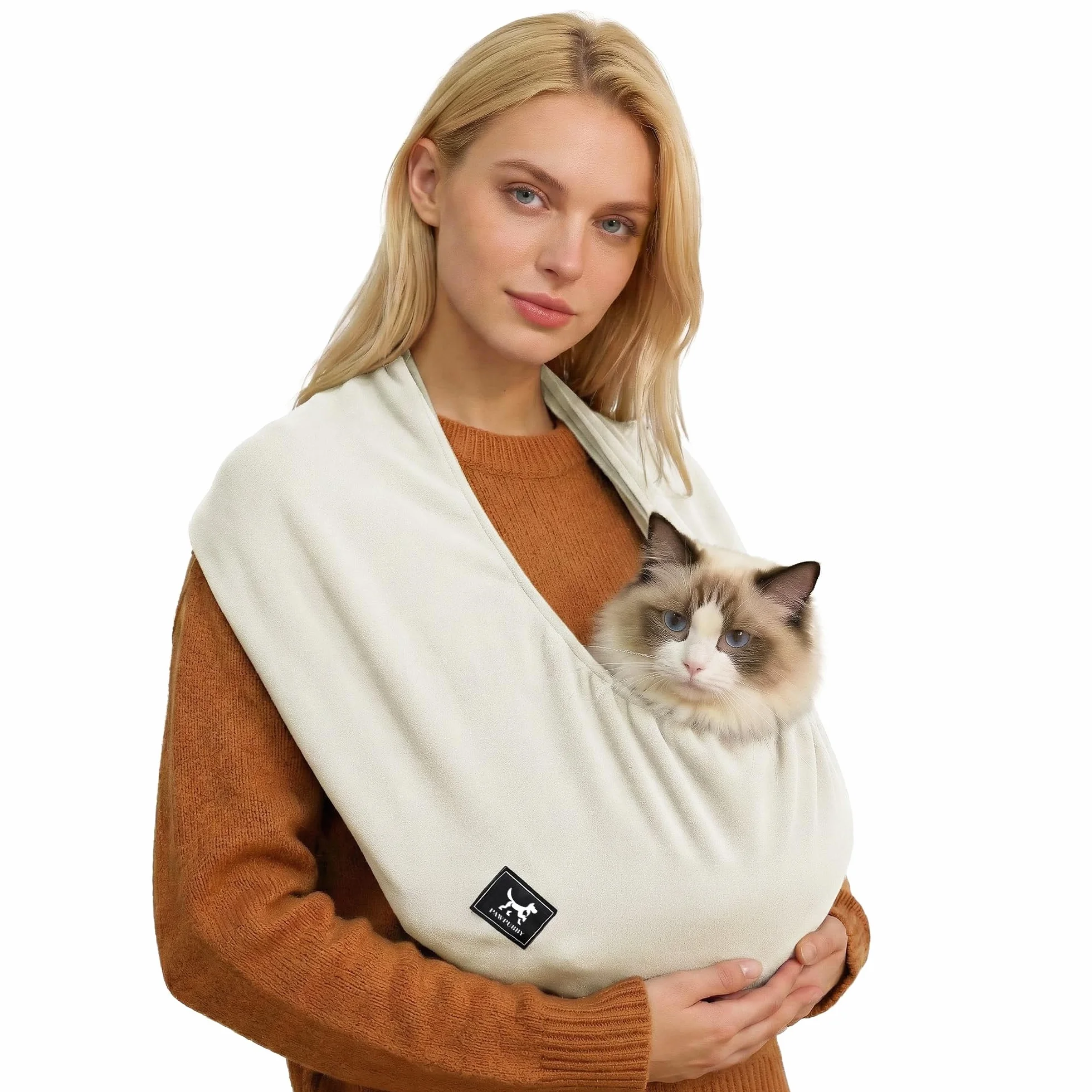 Sac de transport pour chat en bandoulière porte-bébé animaux de compagnie mains libres petit chien chaton doux respirant