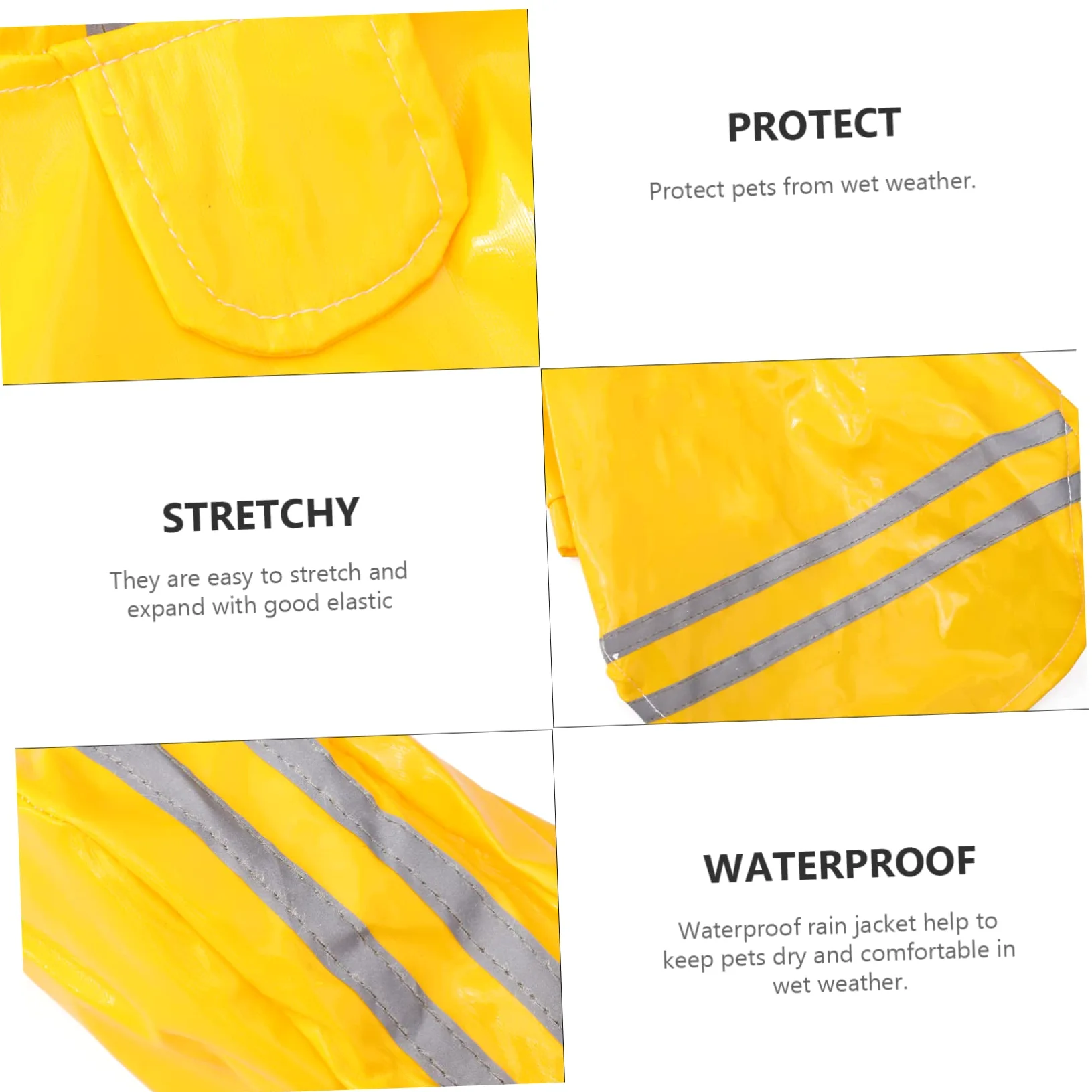 Manteaux de Pluie imperméables pour Chien, imperméable pour Chien, 3 pièces Hunddr?KT Hundkl?der S?llskapsdjur Dog Rain Veste de Pluie imperméable imperméable p