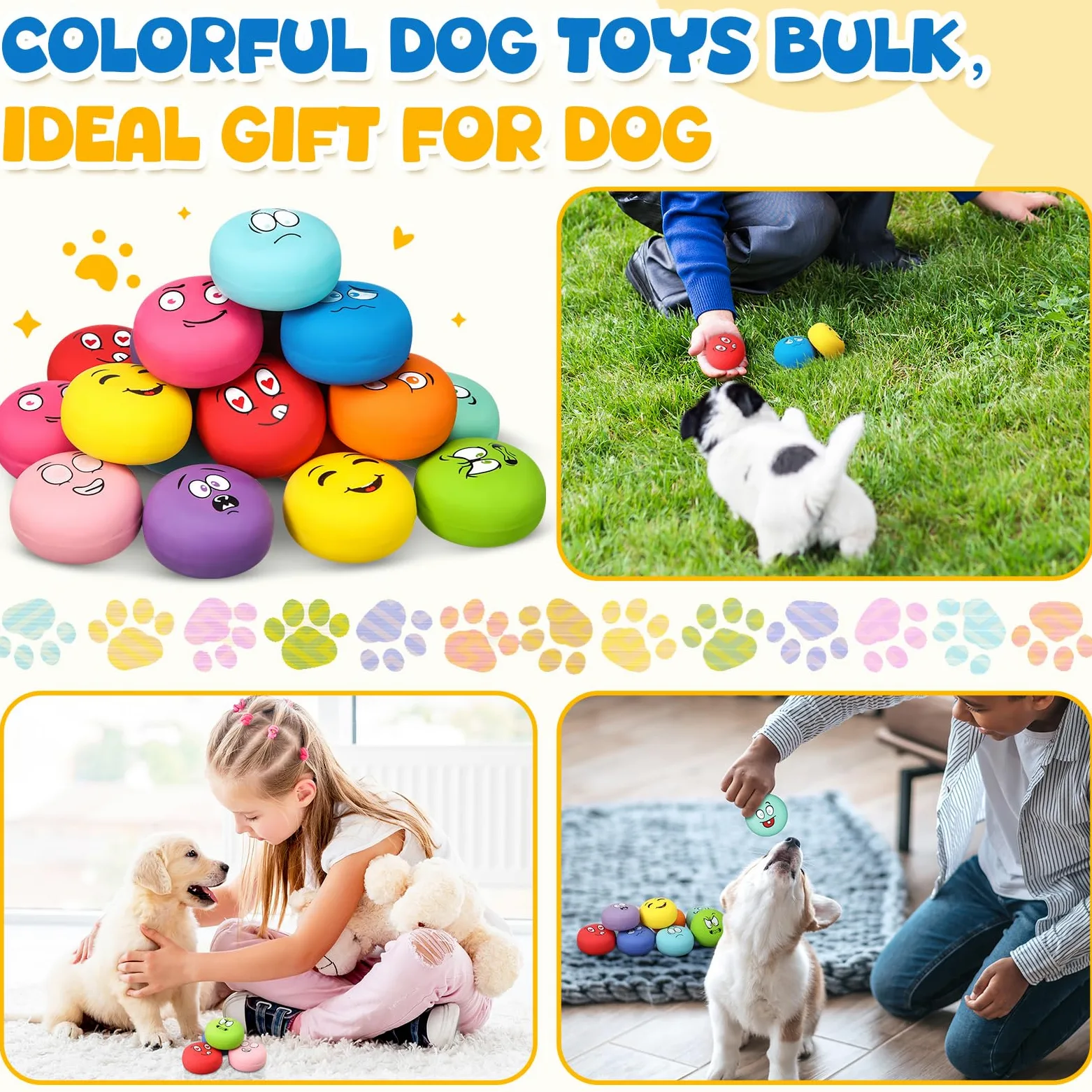 Hungdao Lot de 40 jouets couineurs interactifs pour chiens de petite taille en caoutchouc latex souple avec visage amusant pour dressage de chiens de petite taille