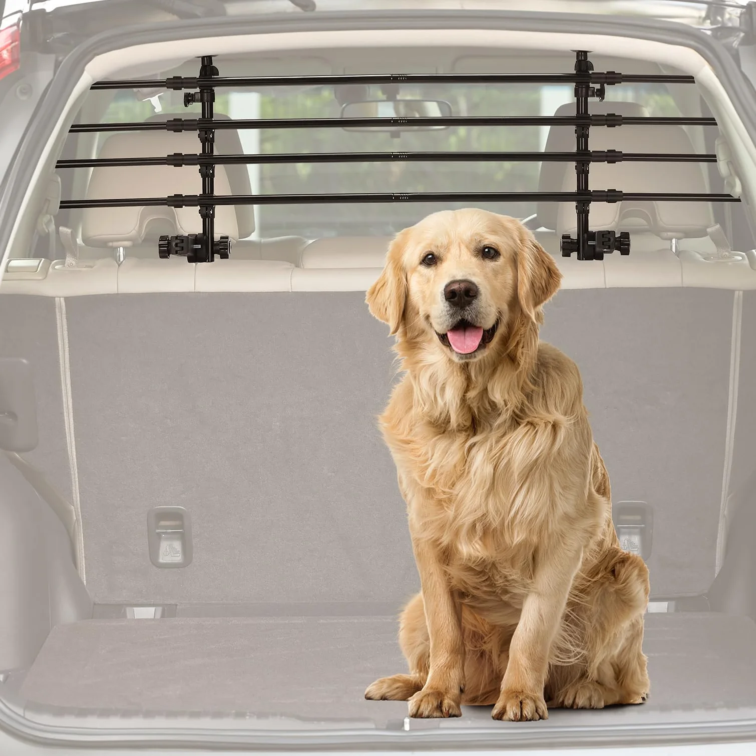 JOYTUTUS Barrière de Sécurité Voiture Chien Réglable 32-46cm 82-140cm Métal Renforcé SUV