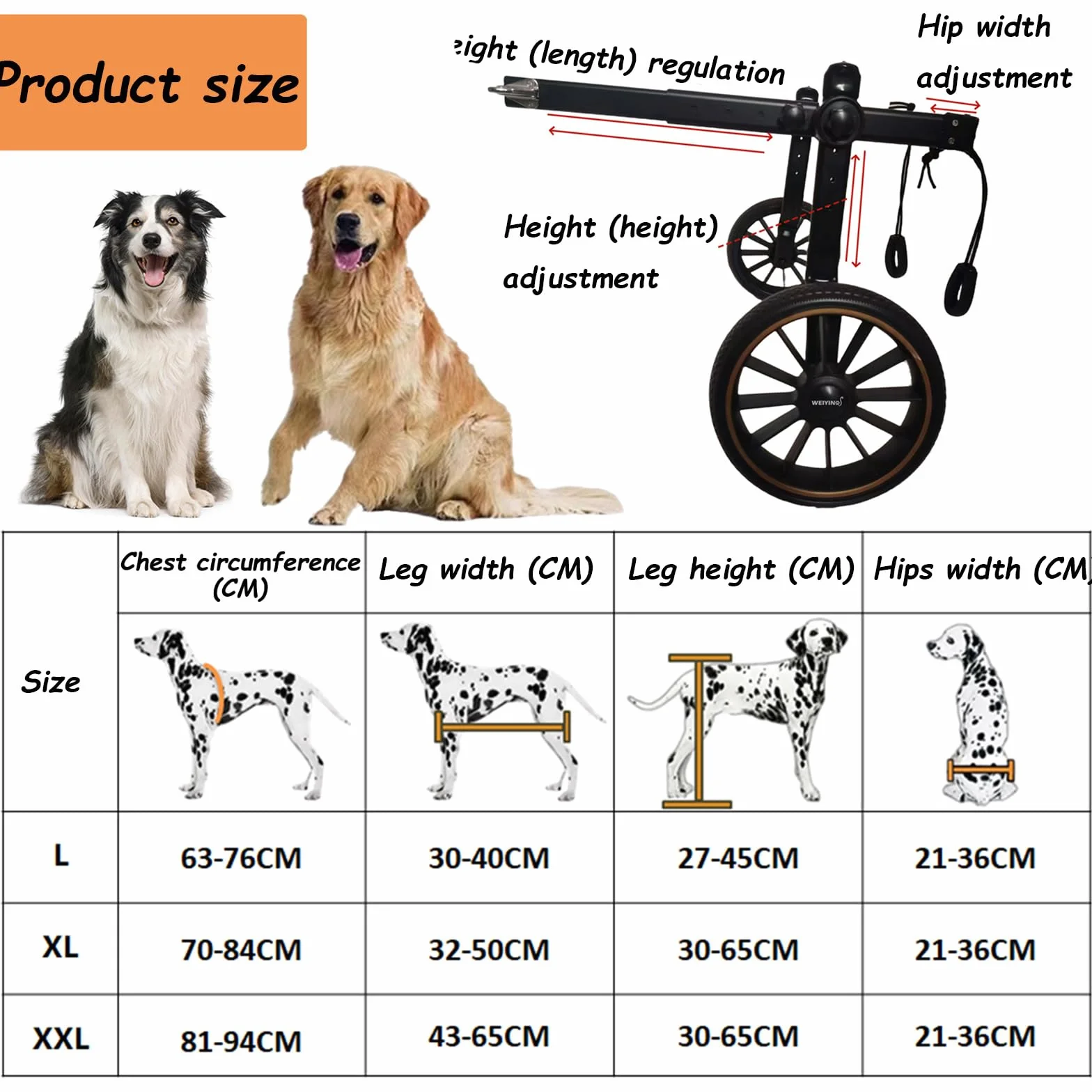 Fauteuil Roulant Pour Chien Pattes Arrière 2 Roues Attelle Exercice Marcheur Handicapé Aide Marche Blessés Paralysés Chariot Animaux Petite Moyenne Grande Taille XL Bleu