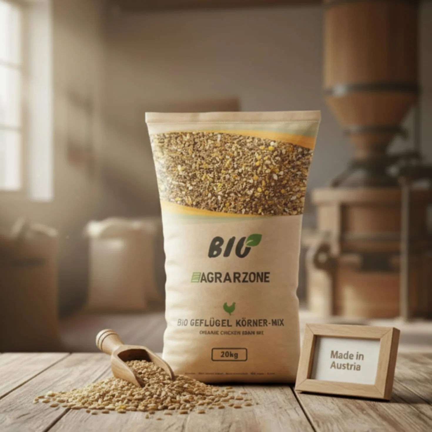 Agrarzone Aliment Bio pour Poules 20kg Muesli Premium - 100% Bio Autrichien sans OGM
