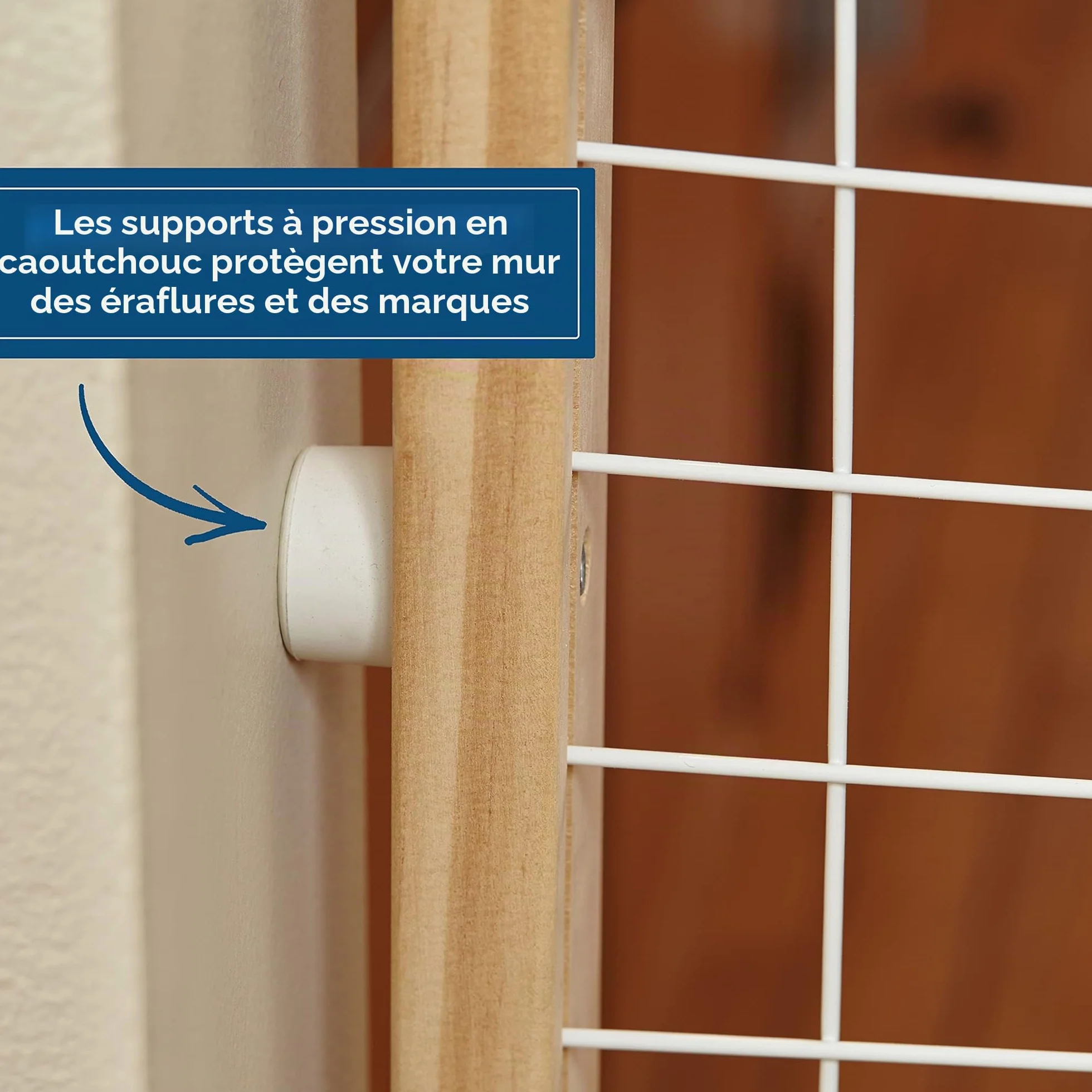 Midwest Homes for Pets Barrière de sécurité en grillage 81,28 cm haut 73,66-127 cm large bois