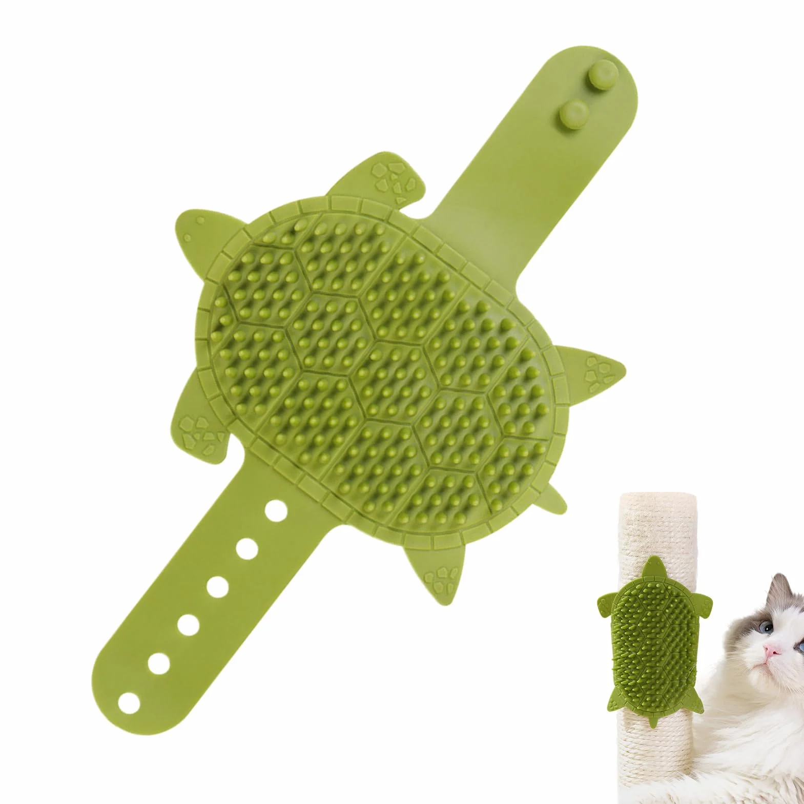 Toilettage Autonome pour Chat, Coin de Frottement - 203 Dents Imperméable Tondeuse Sangle Silicone Outil Massage