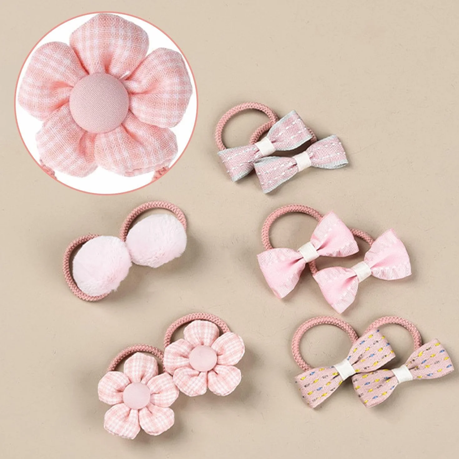 Accessoires de Cheveux pour Animaux de Compagnie, Anneaux de Cheveux Élastiques, 10 Morceaux