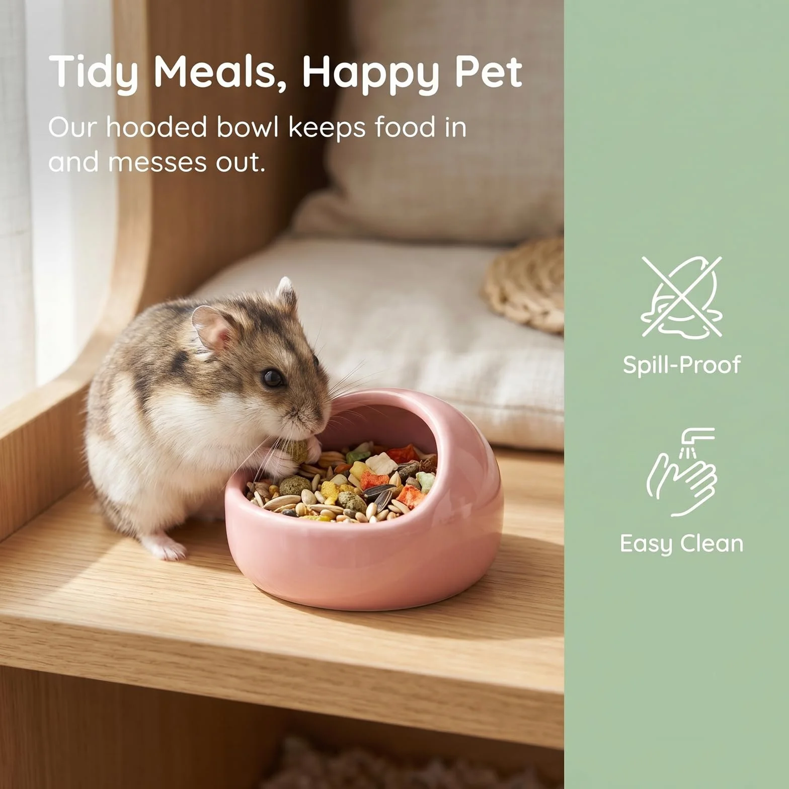 Bols en Céramique pour Hamster 3 Pièces Anti-morsures Mangeoire