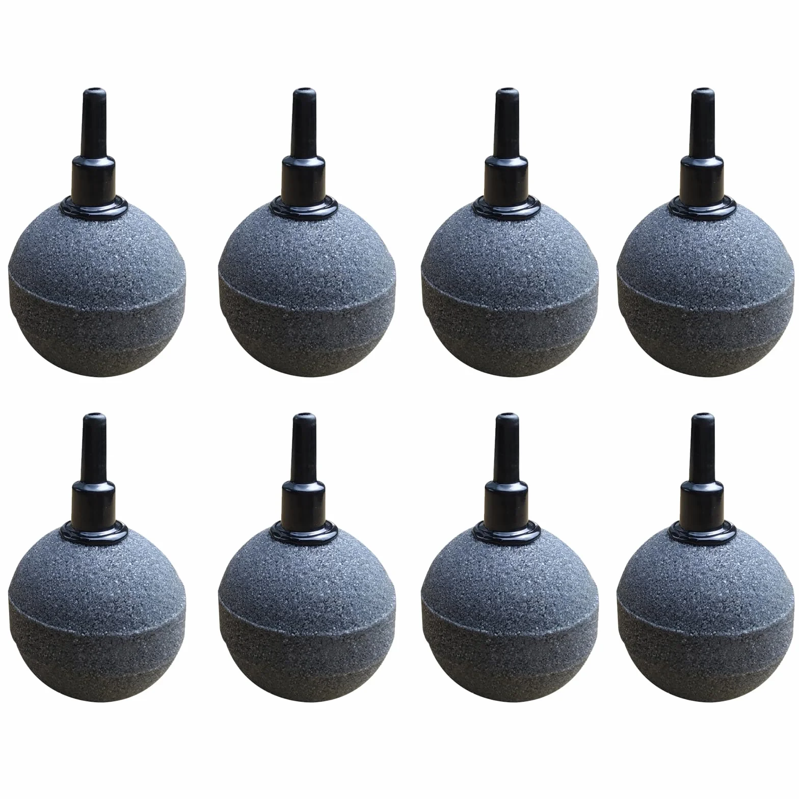 Pierre d'air d'Aquarium Bubbler, 8 Pièces Diffuseur Bulle, Ball-Shape Bubble Release Tool, 4mm/8mm Tuyau Connectable